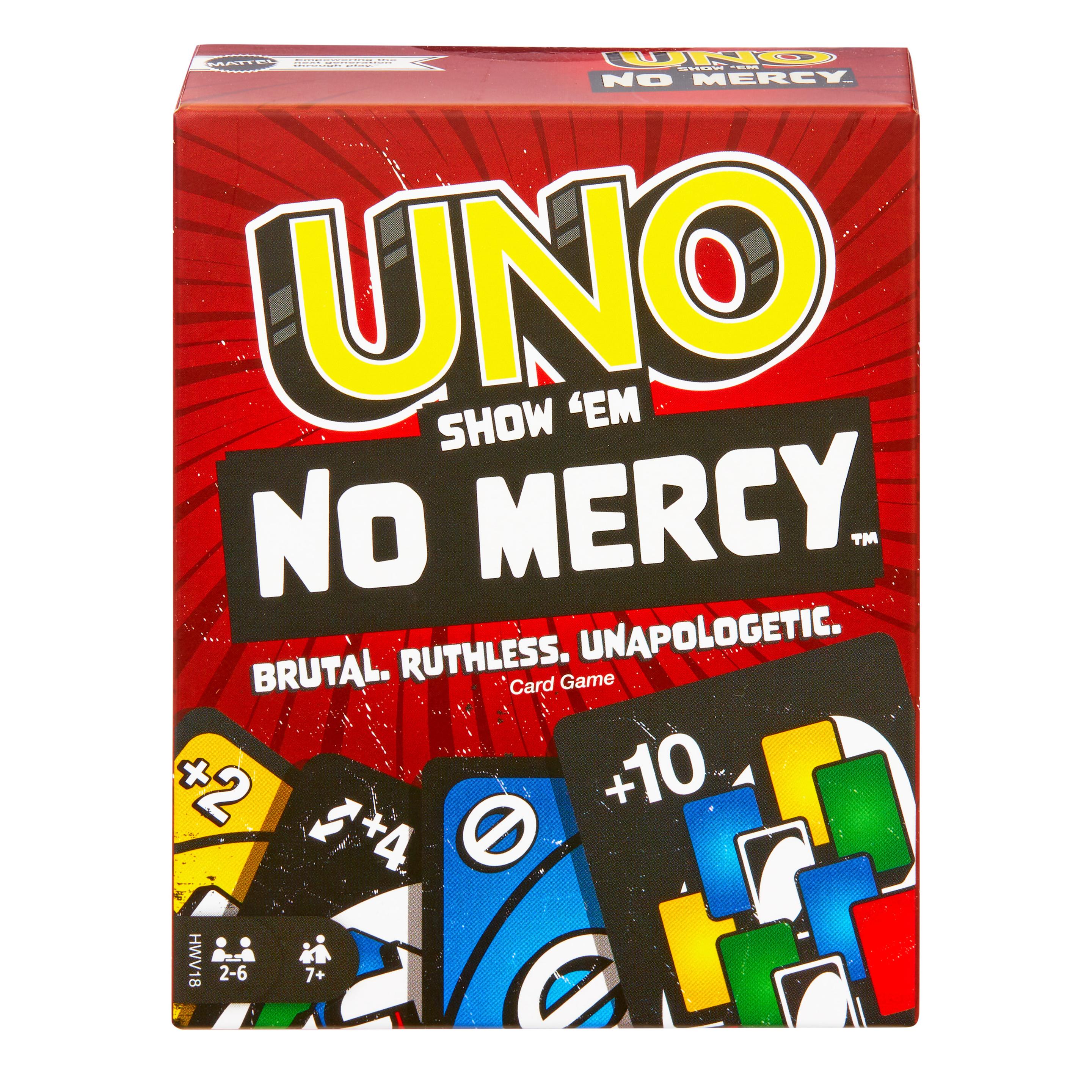 UNO Show'em No Mercy Kartenspiel für Kinder, Erwachsene, Familienabend, Partys und Reisen