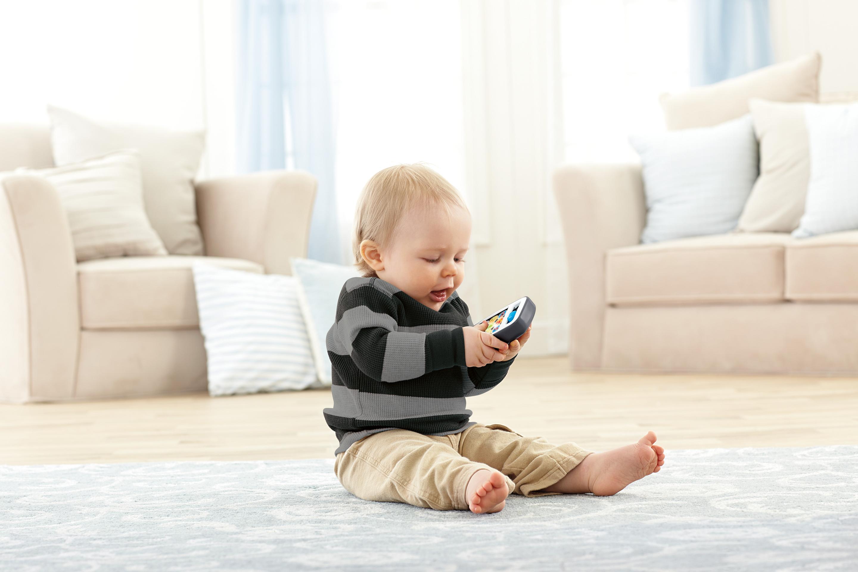 Produktbild Fisher-Price Lernspaß Smartphone Musiklernspielzeug für Babys, grau, deutsche Version 2 von 6