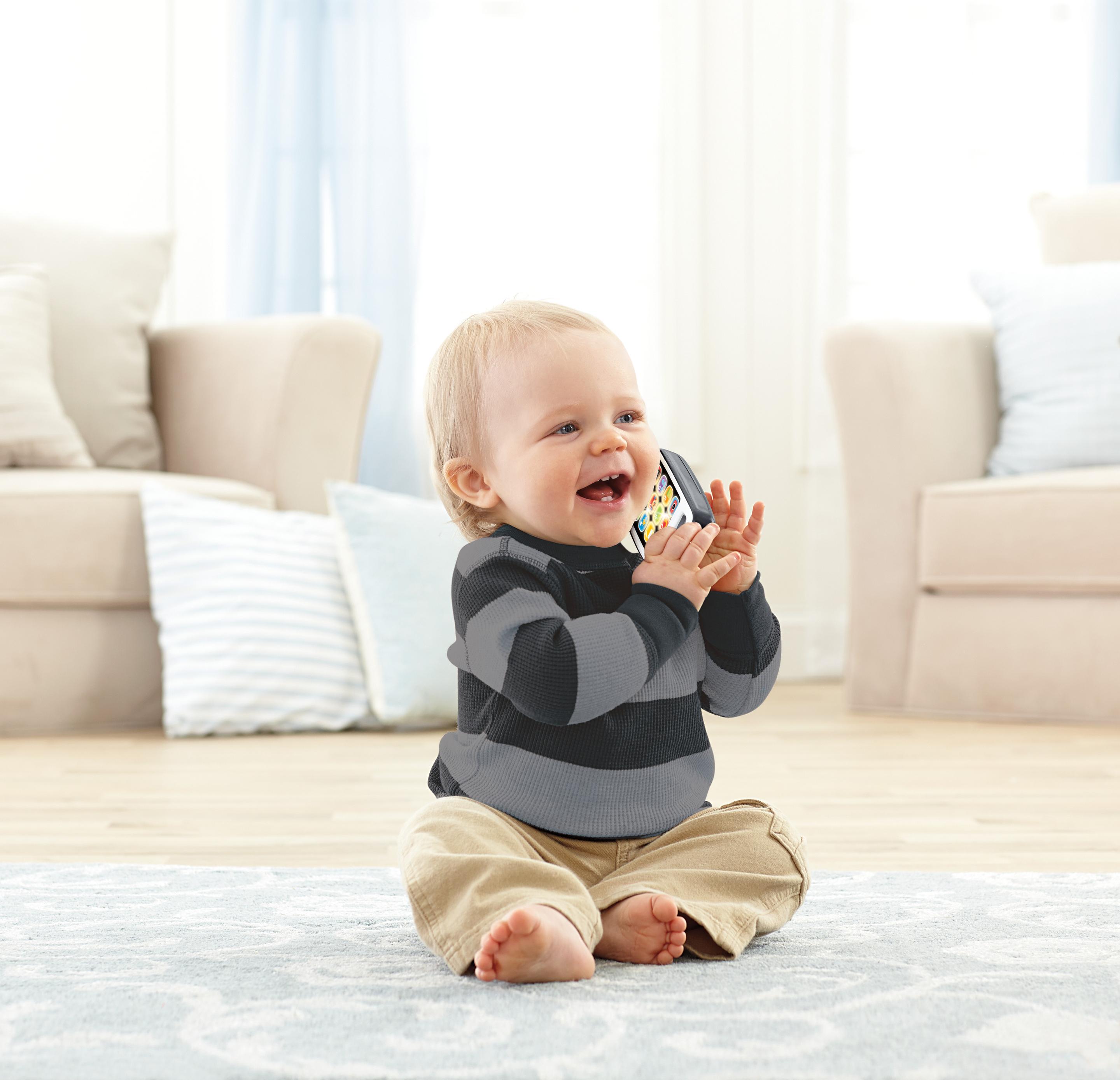 Produktbild Fisher-Price Lernspaß Smartphone Musiklernspielzeug für Babys, grau, deutsche Version 3 von 6