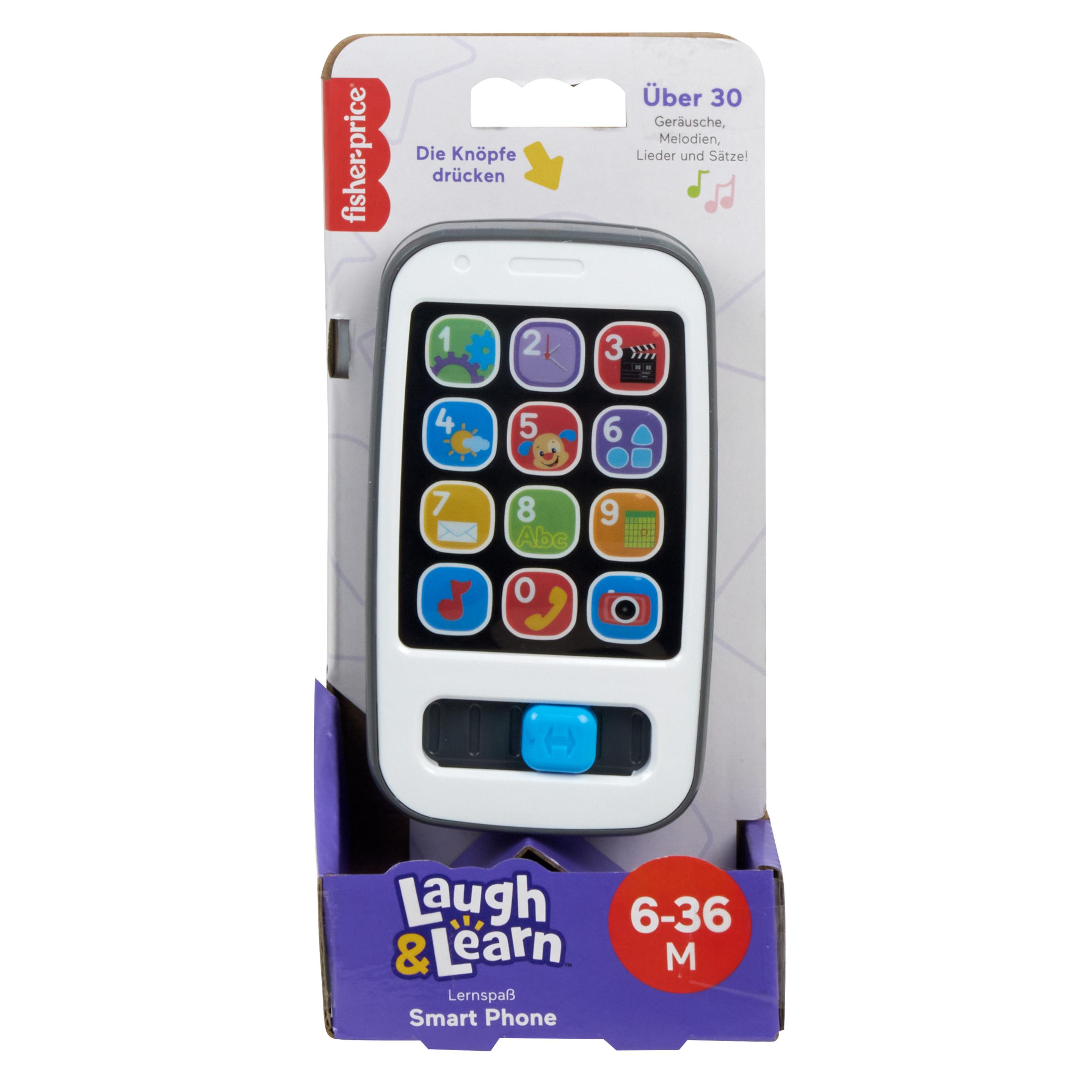 Produktbild Fisher-Price Lernspaß Smartphone Musiklernspielzeug für Babys, grau, deutsche Version 6 von 6