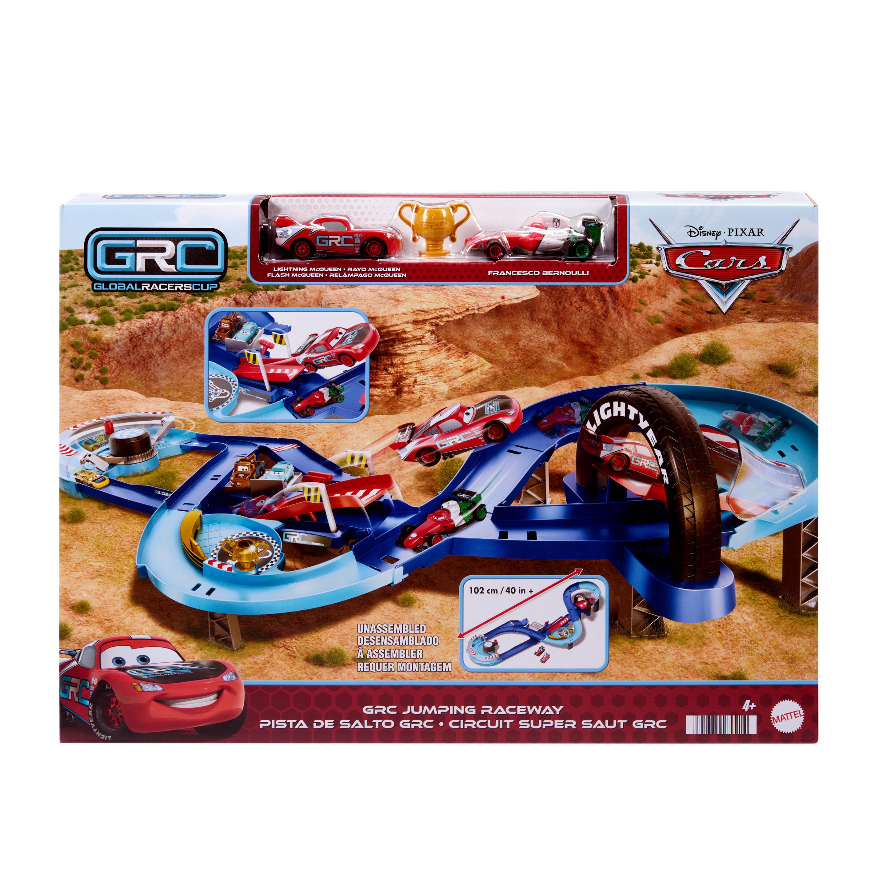 Produktbild Disney und Pixar Cars GRC Sprung-Rennstrecke Spielset mit 2 Spielzeugfahrnzeugen, darunter Lightning McQueen 6 von 6