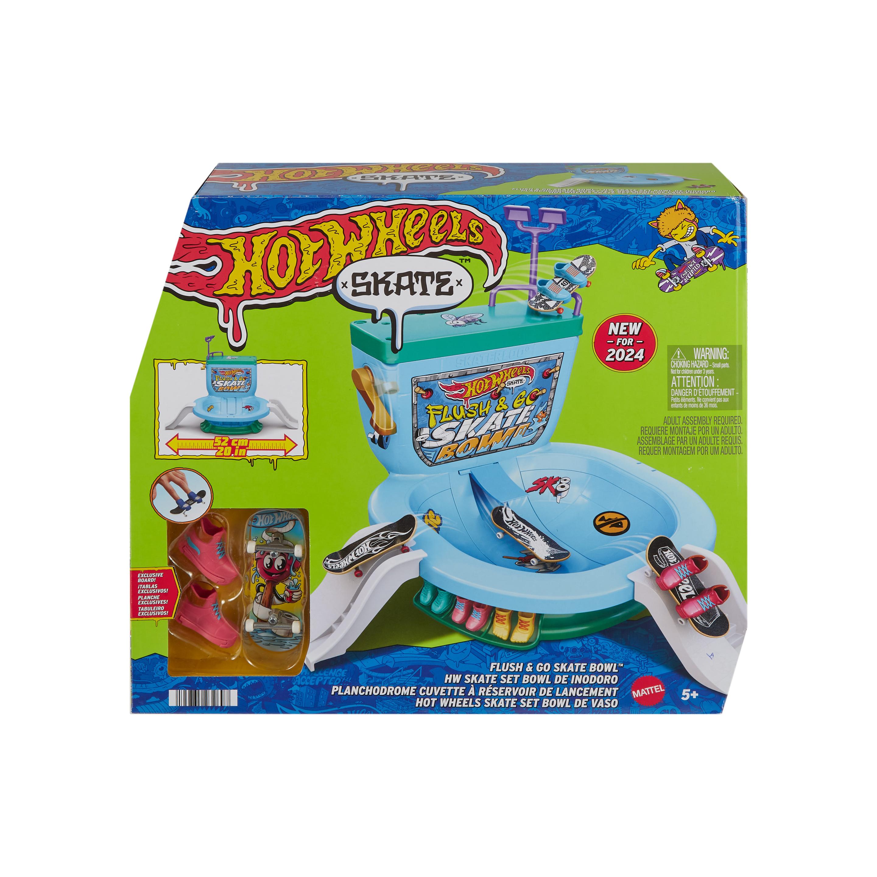 Produktbild Hot Wheels Skate Spülen und los gehts“-Skatebowl Fingerboard-Set mit 1 exklusiven Board und einem Paar abnehmbare Skateschuhe 6 von 6