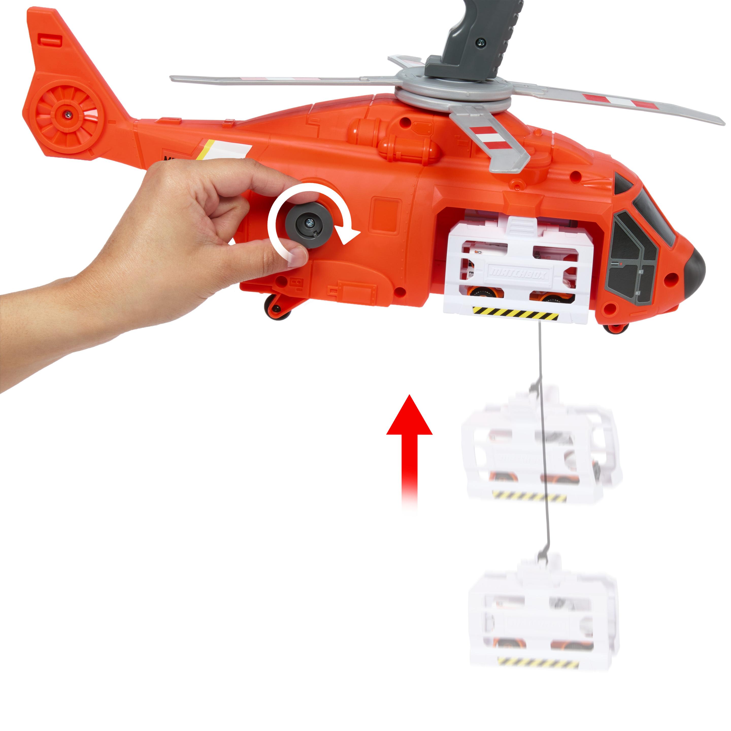 Produktbild Matchbox Action Drivers Rettungshubschrauber, 40 cm großer Hubschrauber mit Die-Cast-Spielzeugrettungswagen im Maßstab 1:64 4 von 6