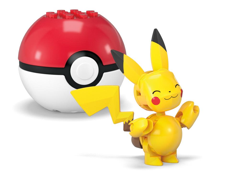 Produktbild MEGA Pokémon Pikachu und Zubat Bauspielzeug-Set mit 2 Actionfiguren (40 Teile) für Kinder 4 von 6