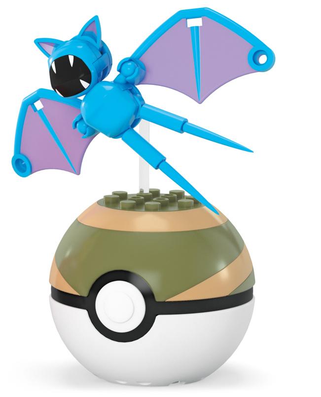 Produktbild MEGA Pokémon Pikachu und Zubat Bauspielzeug-Set mit 2 Actionfiguren (40 Teile) für Kinder 3 von 6