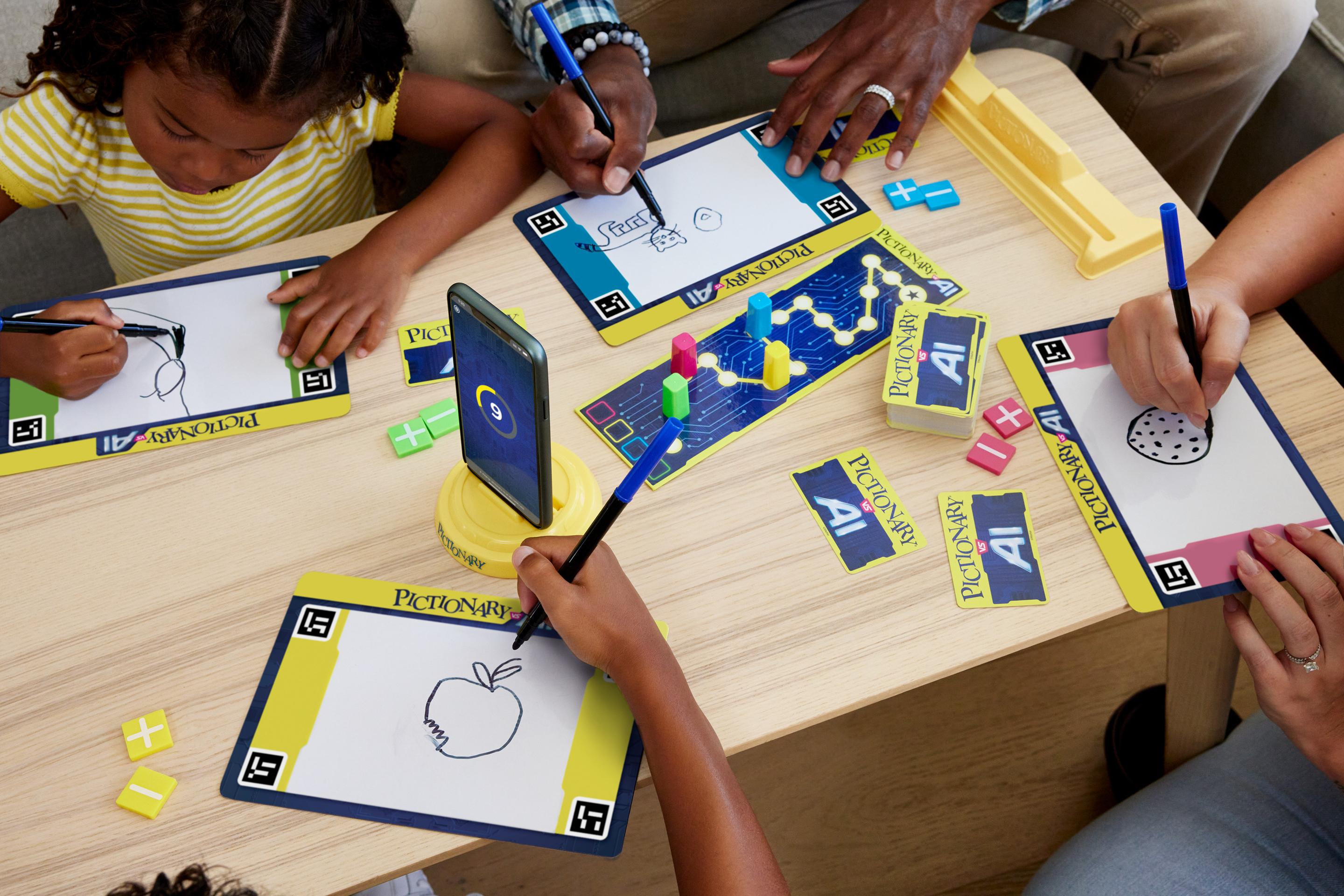 Produktbild Pictionary Vs. KI, Familienspiel mit künstlicher Intelligenz für Kinder und Erwachsene, ideal für Spieleabende 3 von 6
