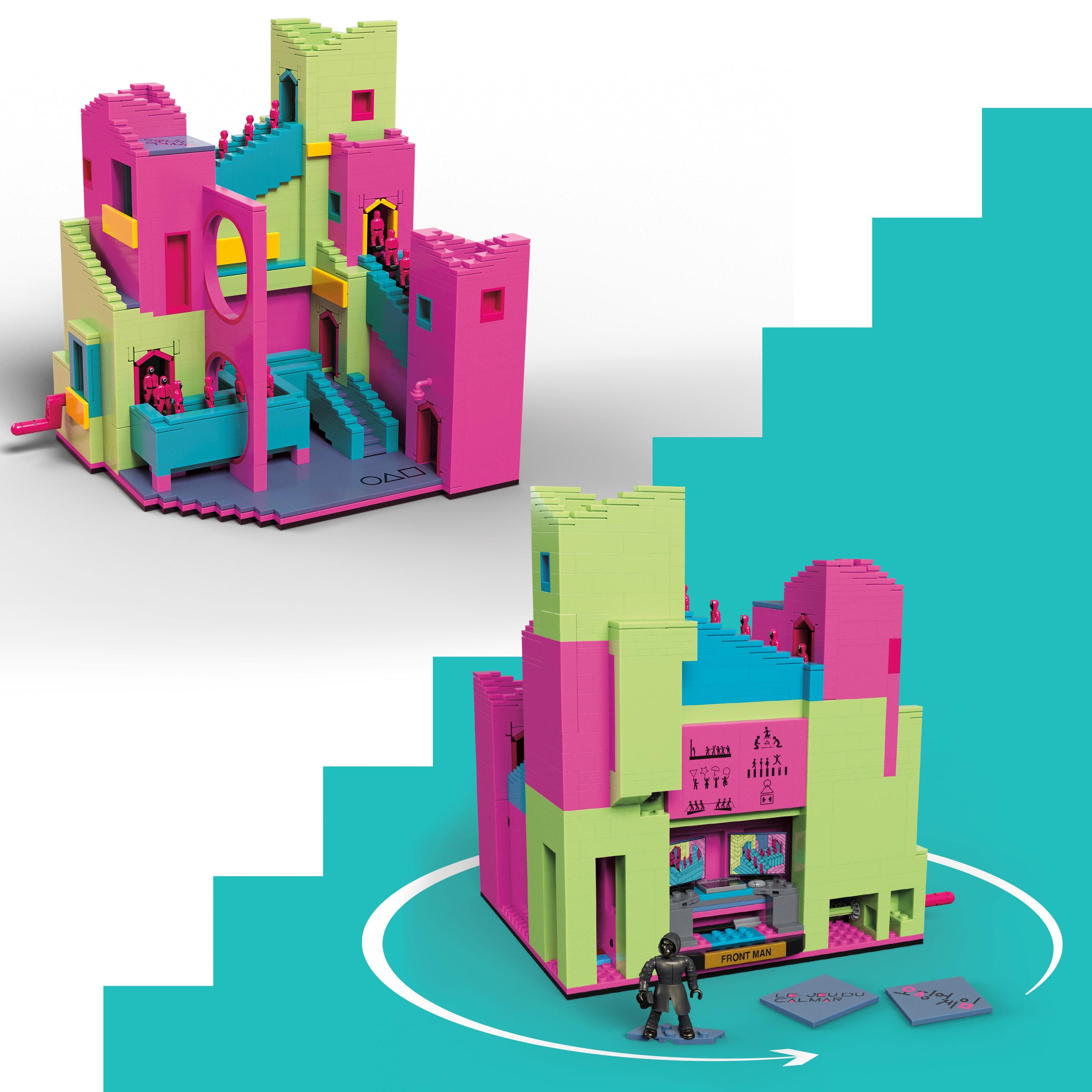 Produktbild MEGA Squid Game Treppenhaus Bauspielzeug-Sets mit Actionfigur (1707 Teile) für Sammler 4 von 6
