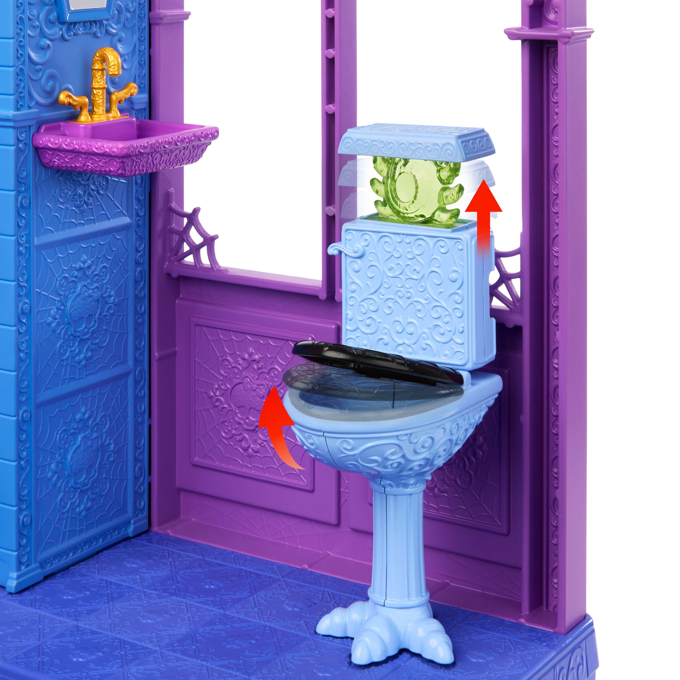 Produktbild Monster High Buh-tique Hotel Puppenhaus mit gruseligen Überraschungen in jedem Raum und mehr als 13 Zubehörteilen 5 von 6