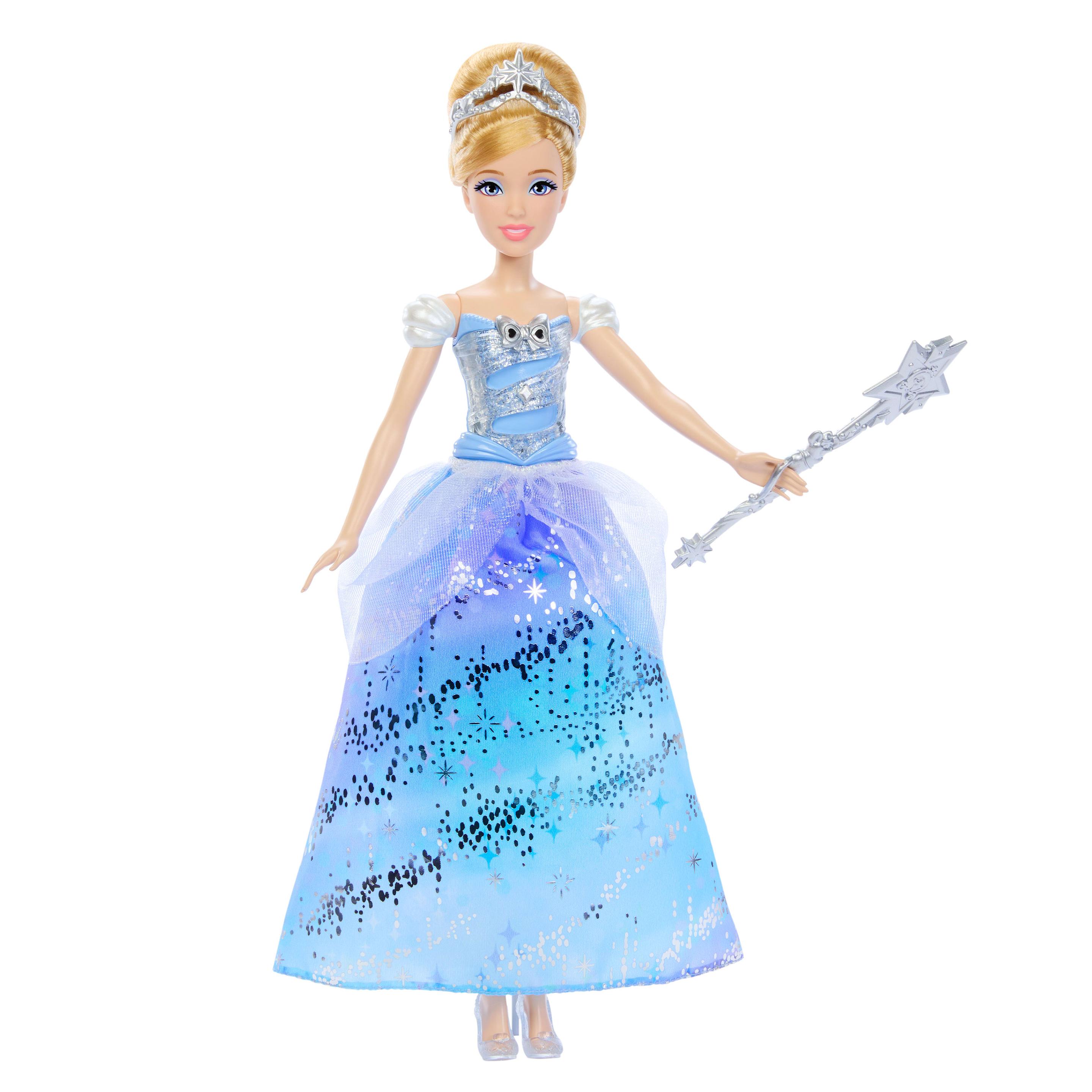 Disney Princess, Cinderella-Modepuppe im bezaubernden Ballkleid mit Licht und Geräuschen, vom Film inspiriert