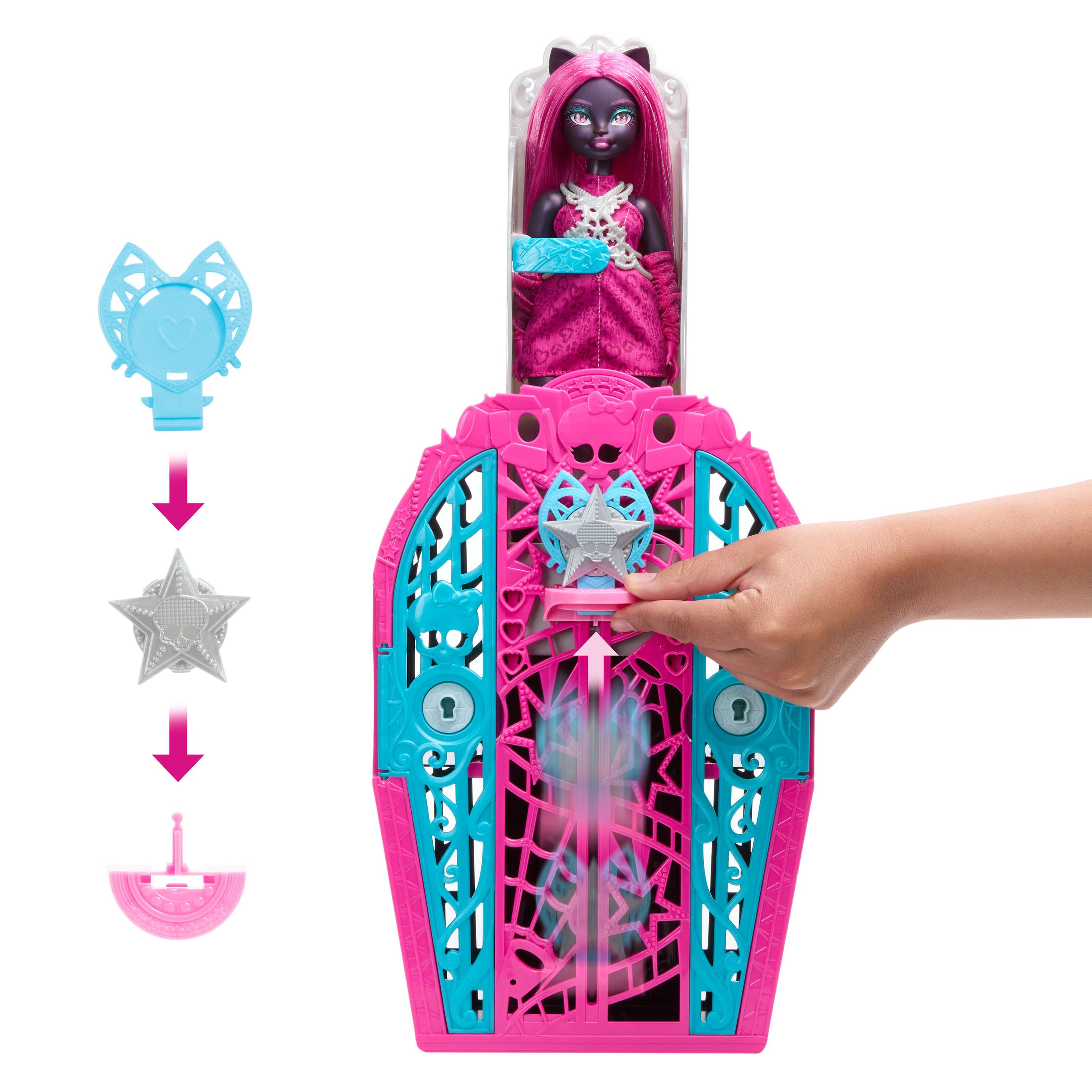 Produktbild Monster High Skulltimate Secrets Hauntlywood-Mysteries-Puppe, Catty-Noir-Puppe mit mehr als 19 Überraschungen 3 von 6