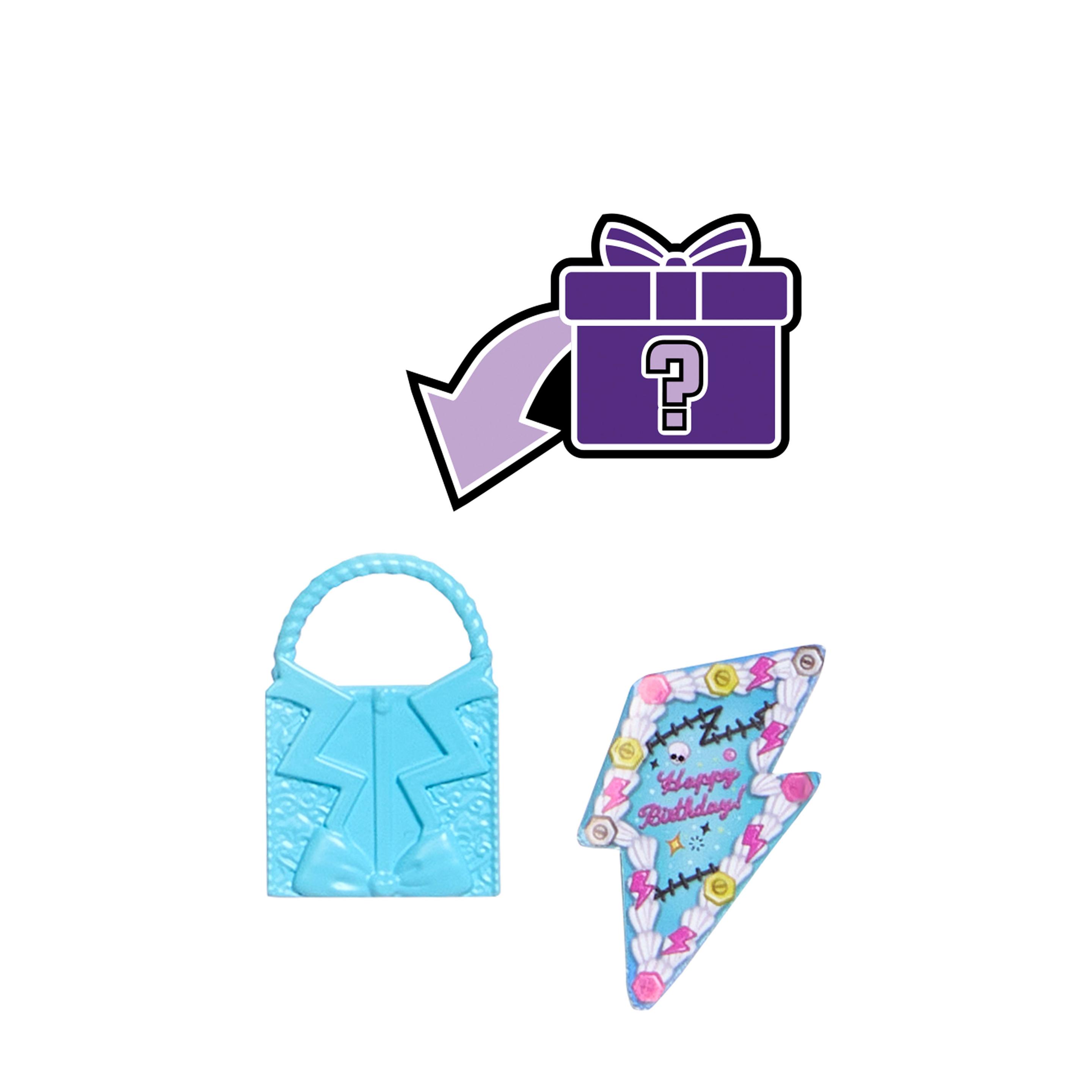 Produktbild Monster High Scary Sweet Birthday Frankie Stein-Puppe im Partykleid mit Ballon und Geschenk 2 von 6