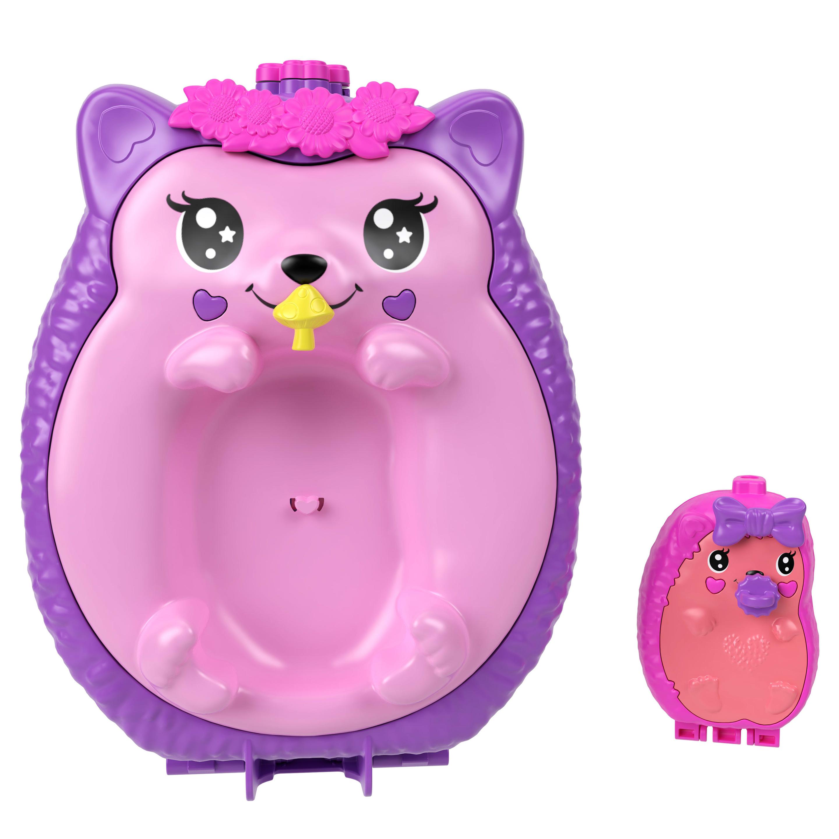 Produktbild Polly Pocket Mama&Baby Igel Handtaschen-Spielset mit 2 Puppen&16 Accessoires inklusive Haustieren 5 von 6