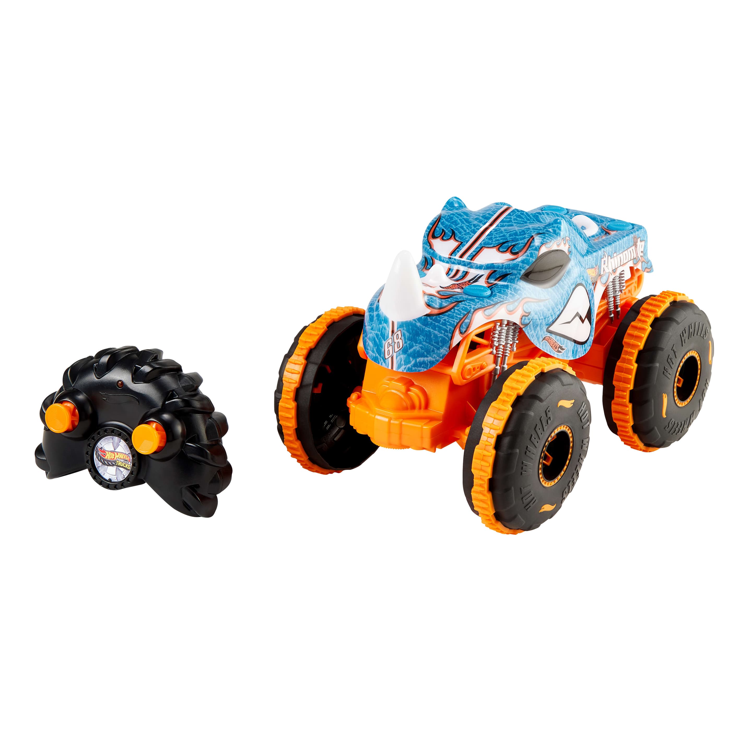 Produktbild Hot Wheels RC Monster Trucks Rhinomite im Maßstab 1:24, Spielzeug-Truck mit batteriebetriebener Fernbedienung 4 von 4