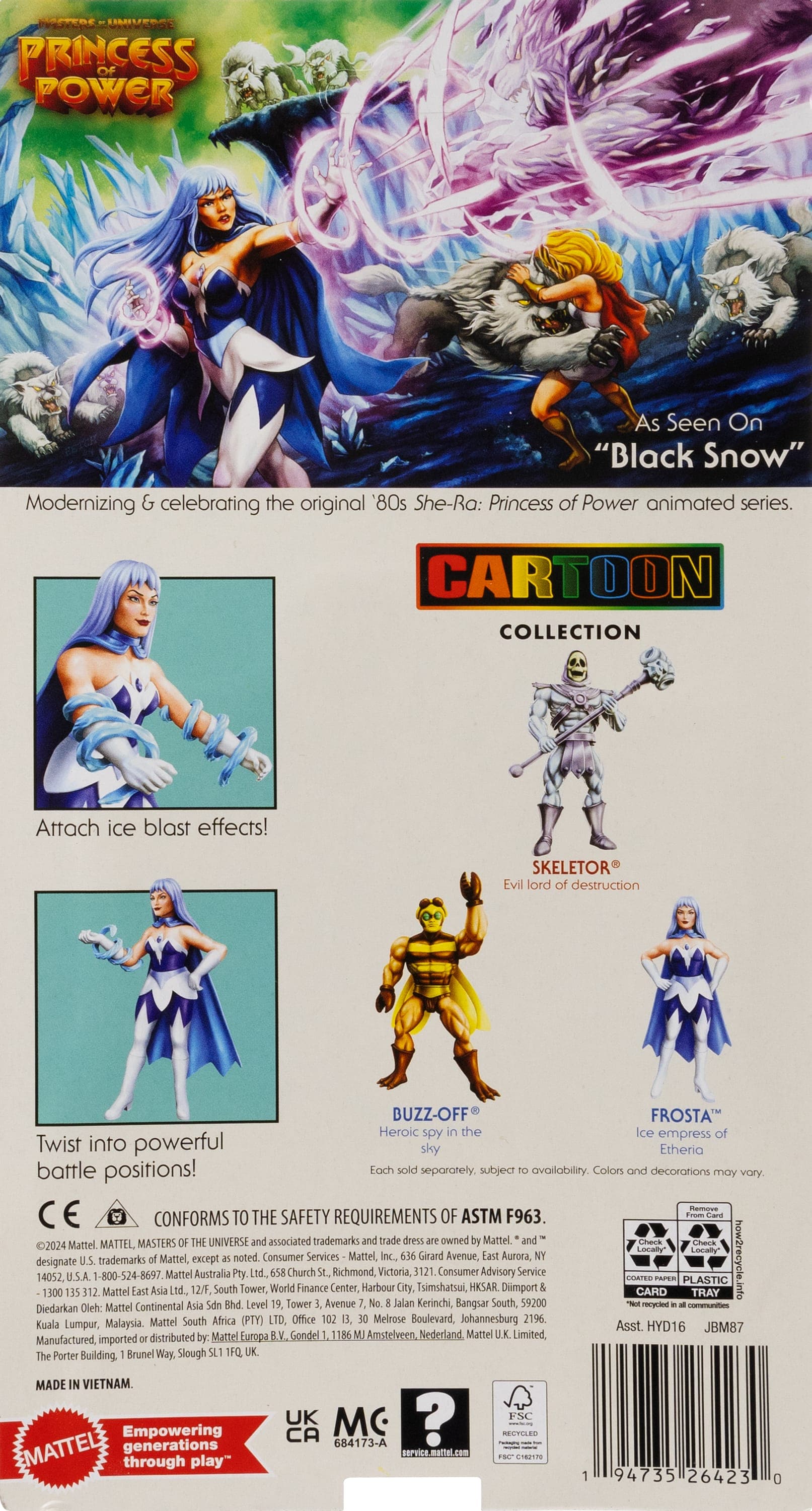 Produktbild Masters of the Universe Origins Frosta aus der Cartoon-Kollektion ca. 14 cm große Actionfigur Princess of Power 2 von 5