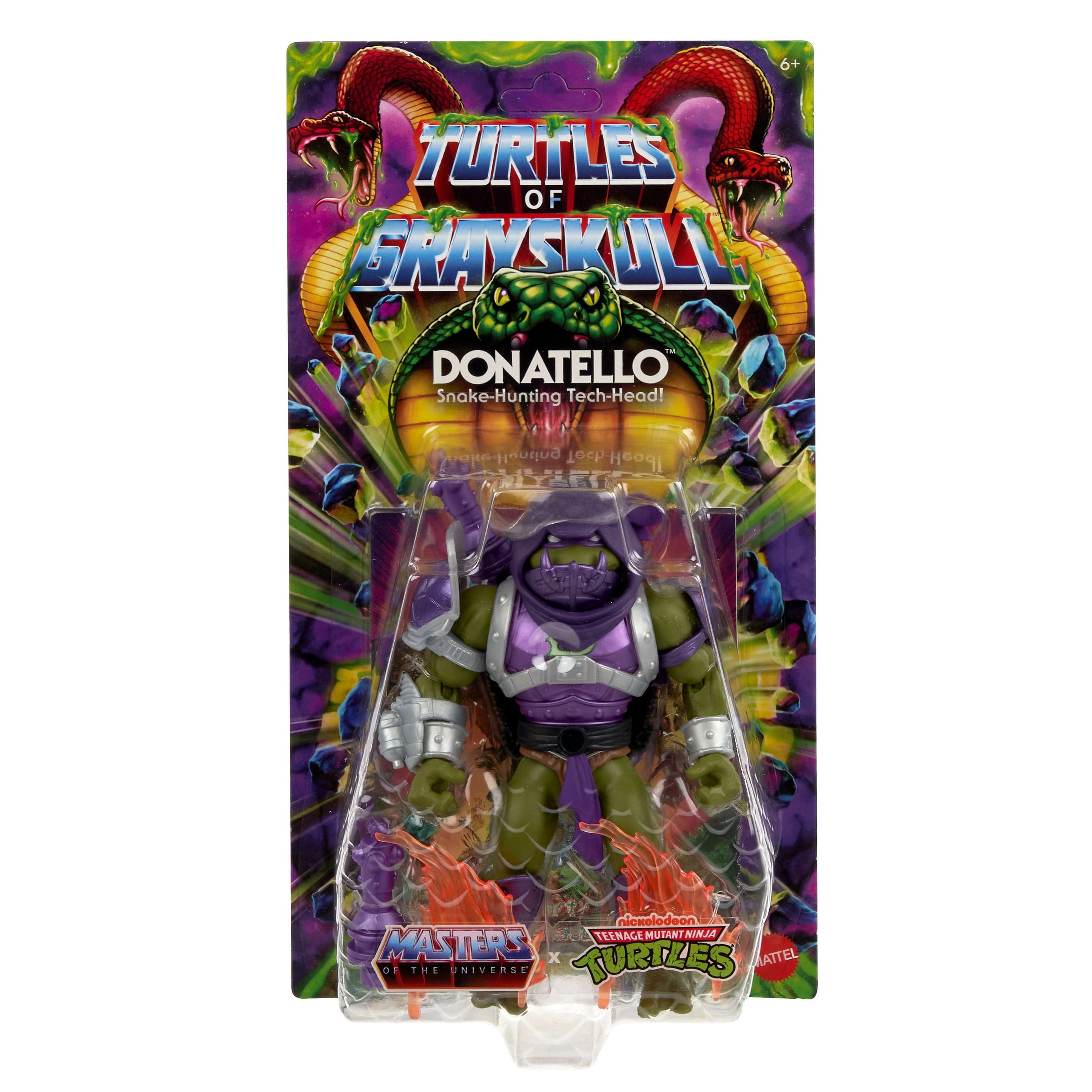Produktbild Masters Of Universe Origins Turtles Of Grayskull Donatello Action-Figur, TMNT MOTU Reptile Wars Toy 4 von 6
