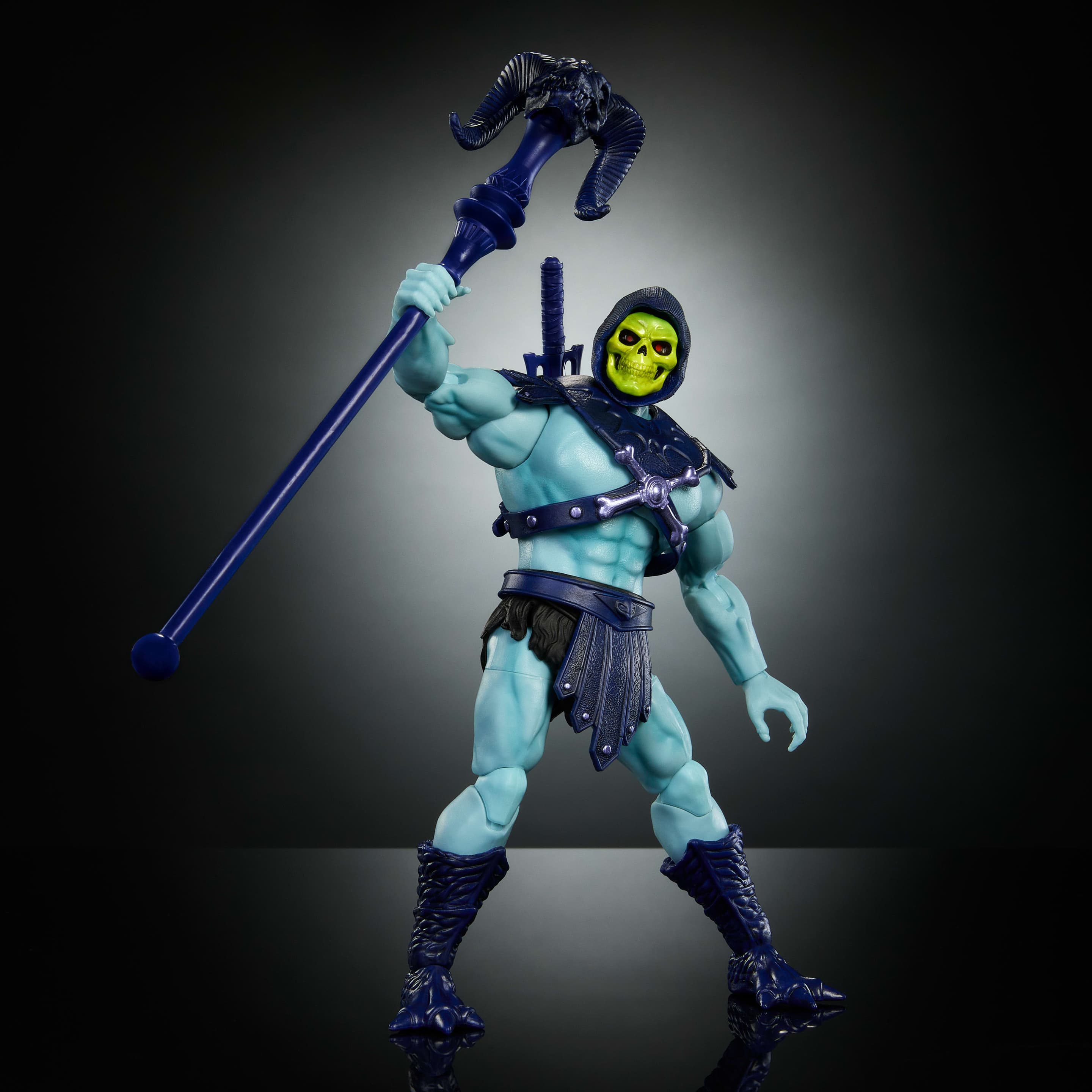 Produktbild Masters of the Universe Masterverse Skeletor-Actionfigur, MOTU Vintage Collection, 30 Bewegungspunkte 5 von 6