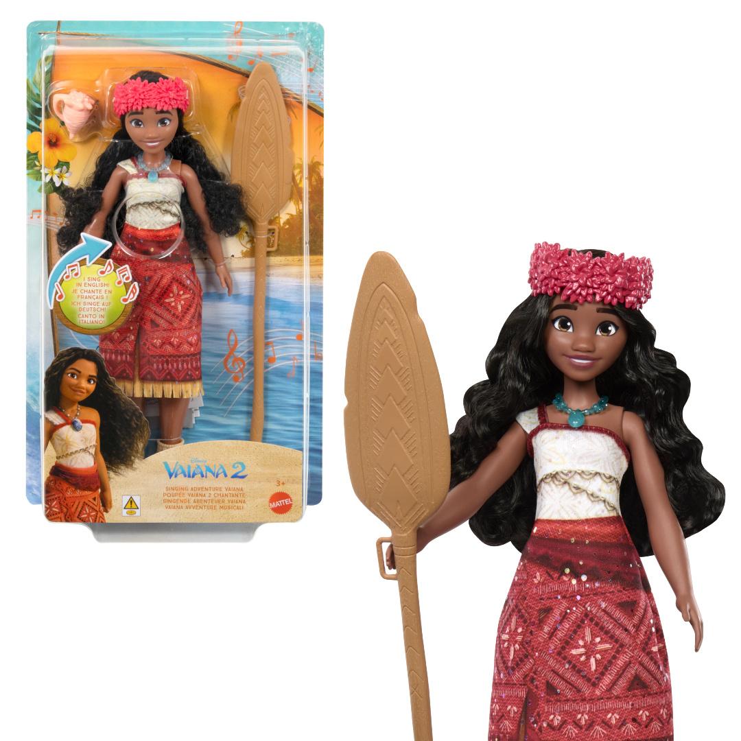 Disney Vaiana 2 singende Vaiana-Abenteuerpuppe mit Accessoires, singt We‘re back“ in 4 Sprachen