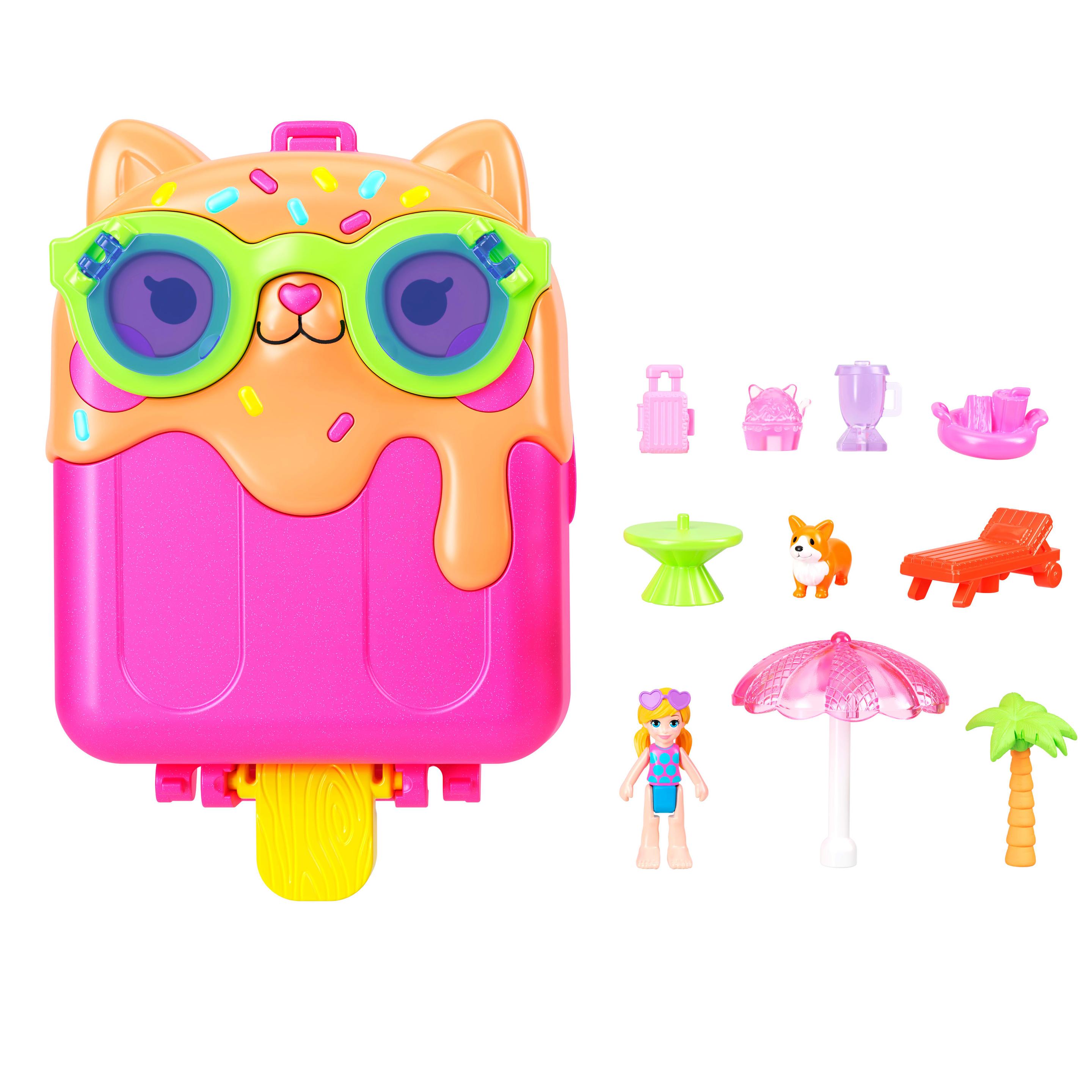 Produktbild Polly Pocket Eiskätzchen-Schatulle, Spielset mit 1 Minipuppe und Hündchen, Reisespielzeug mit passendem Zubehör 6 von 6