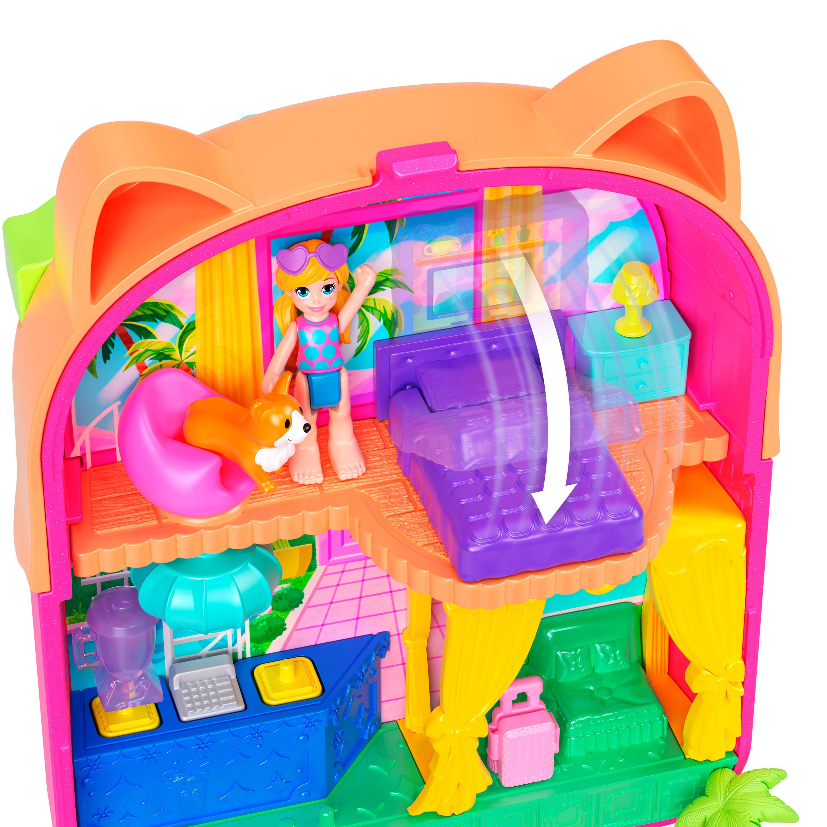 Produktbild Polly Pocket Eiskätzchen-Schatulle, Spielset mit 1 Minipuppe und Hündchen, Reisespielzeug mit passendem Zubehör 4 von 6