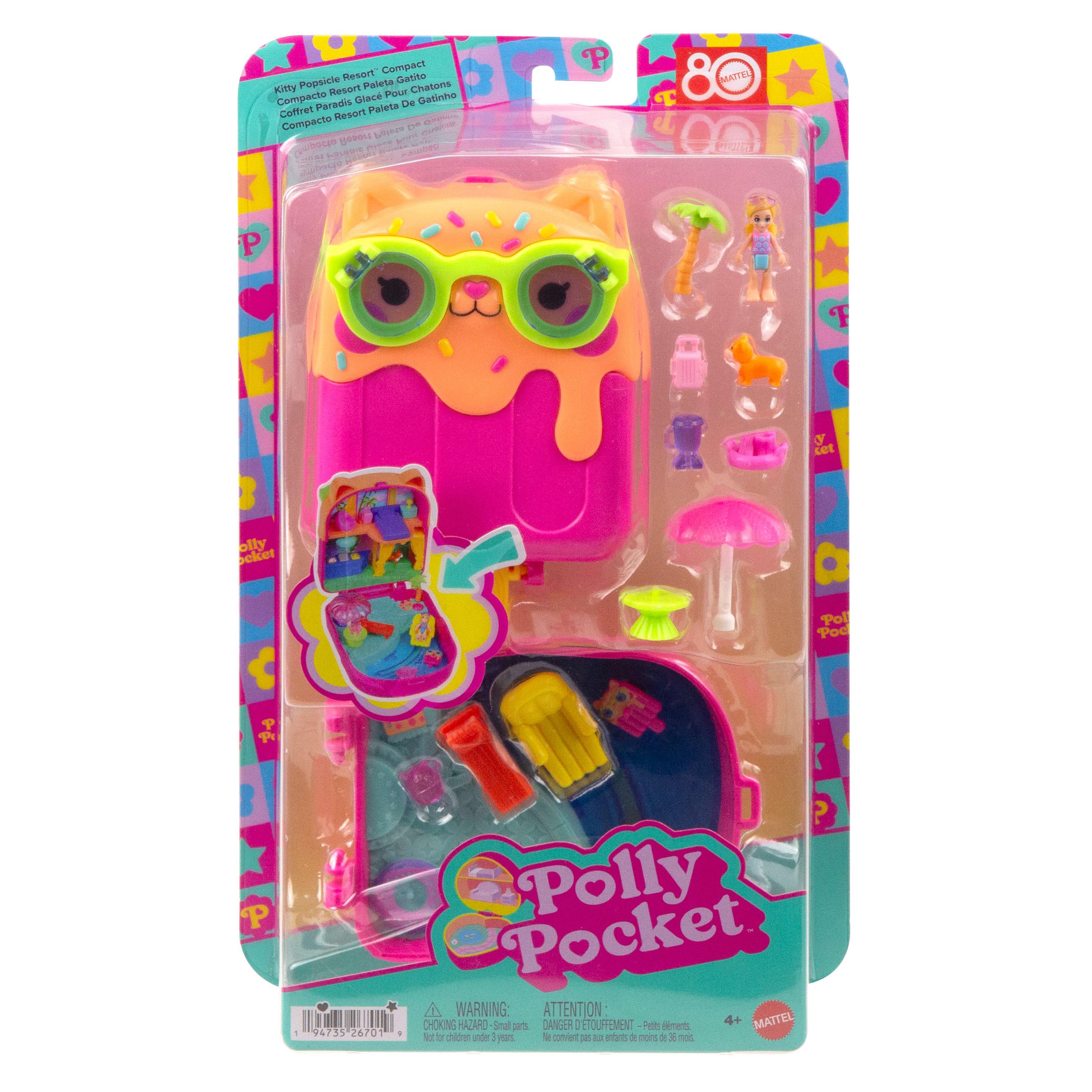 Produktbild Polly Pocket Eiskätzchen-Schatulle, Spielset mit 1 Minipuppe und Hündchen, Reisespielzeug mit passendem Zubehör 2 von 6