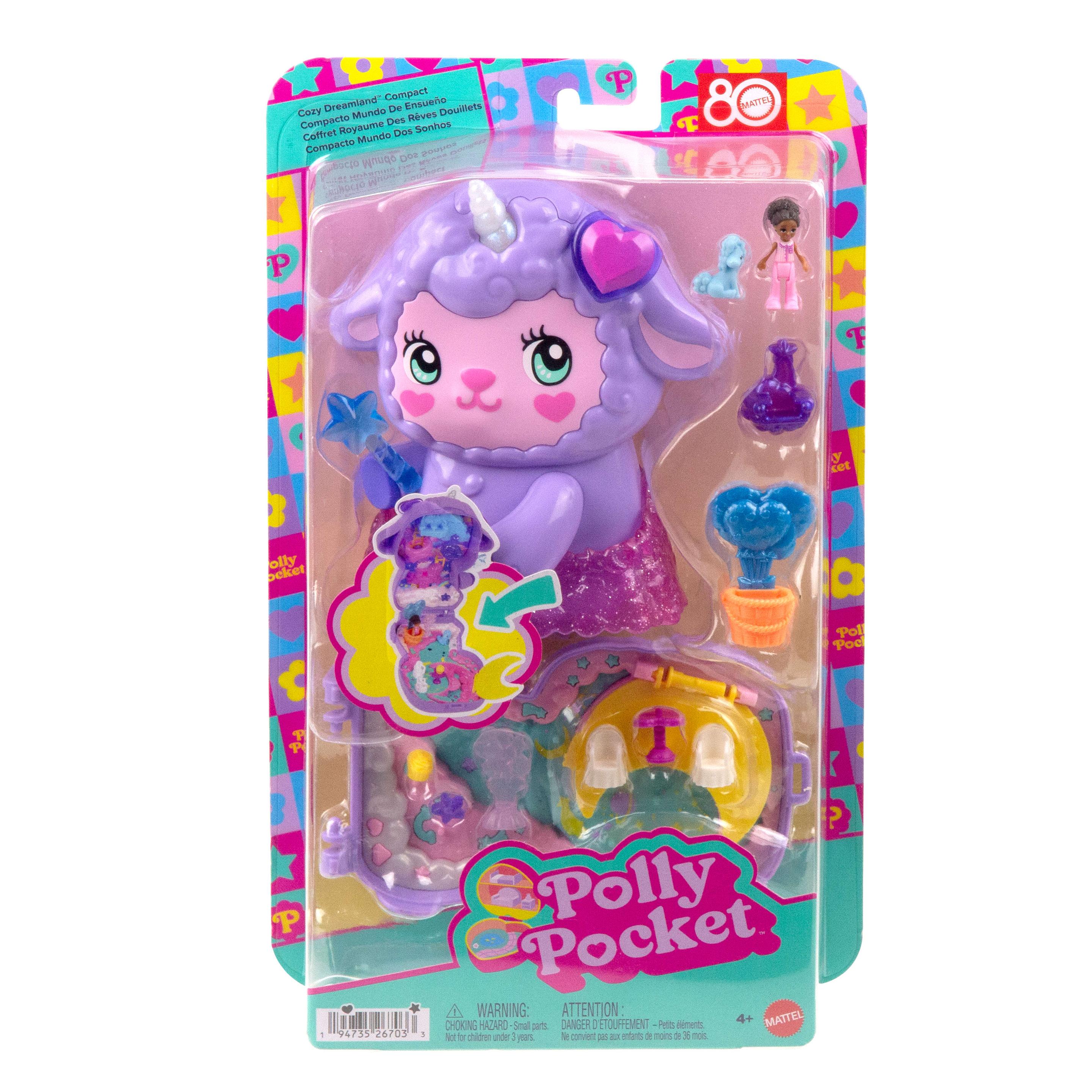 Produktbild Polly Pocket Lämmchen Schatulle, Reisespielzeug mit Futter- und Stylingzubehör 3 von 6