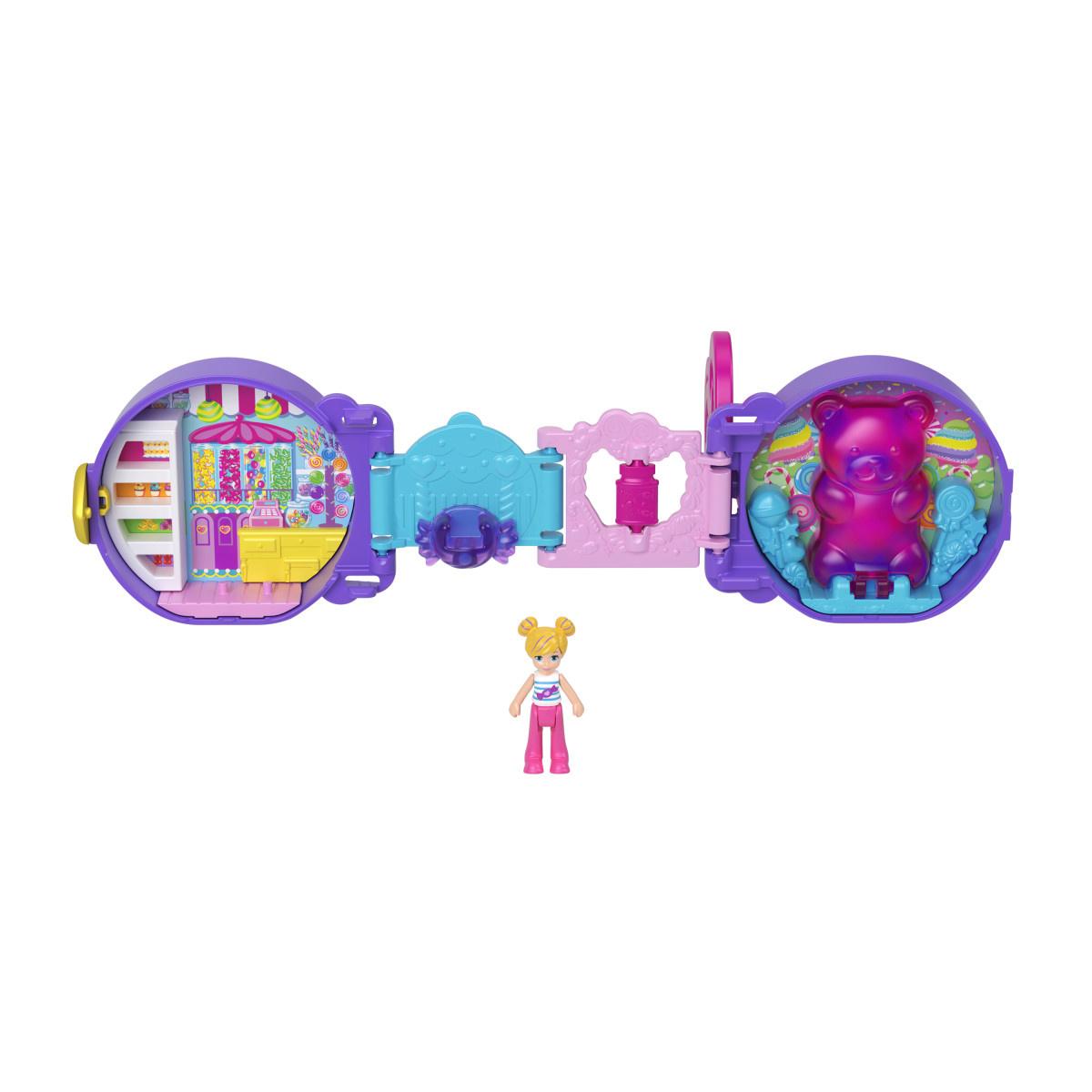 Polly Pocket Schatulle für Spielspaß unterwegs, 1 Stück, sortiert