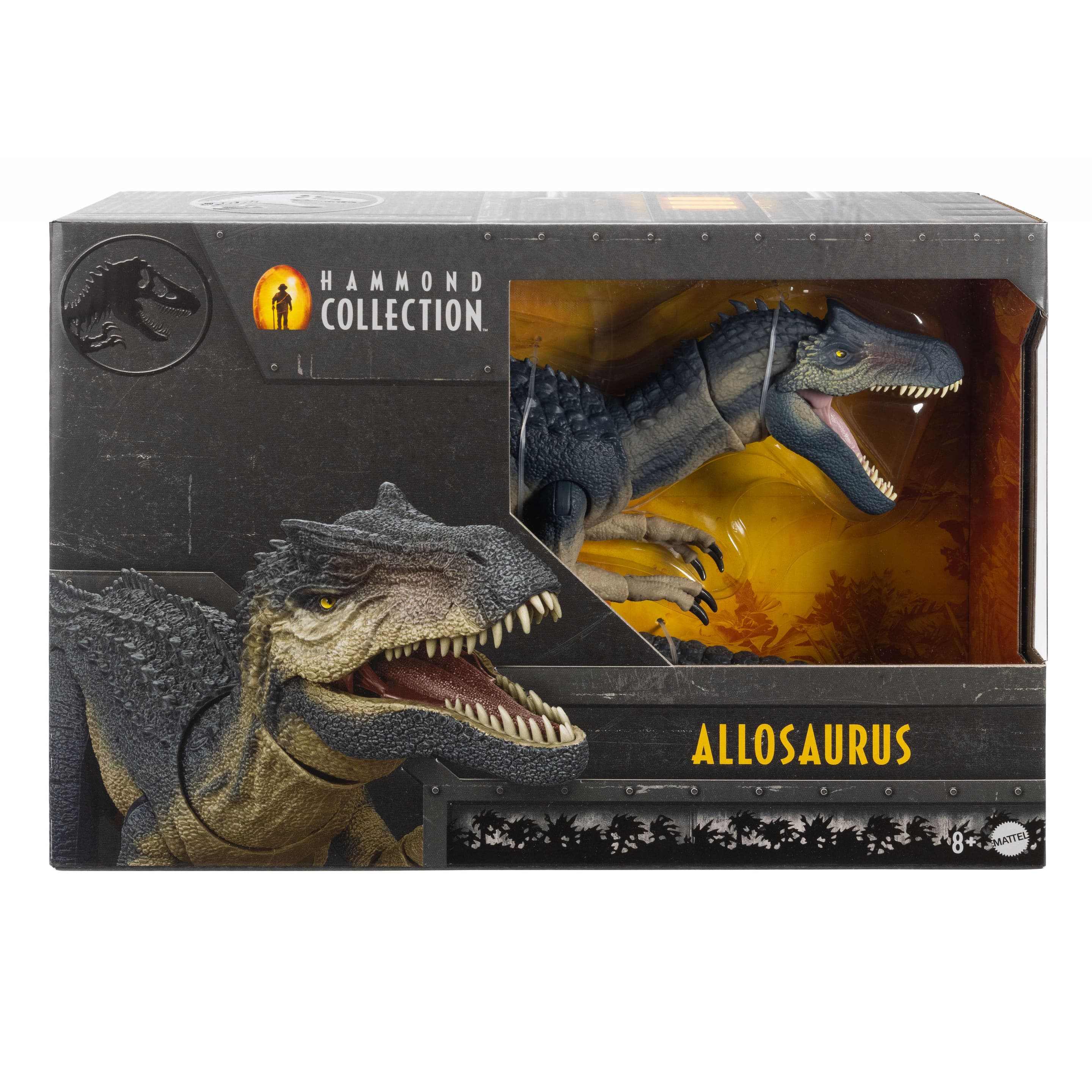 Produktbild Jurassic World Hammond Collection Allosaurus Dinosaurier-Actionfigur mit Glasaugen, verdrahtetem Schwanz 6 von 6