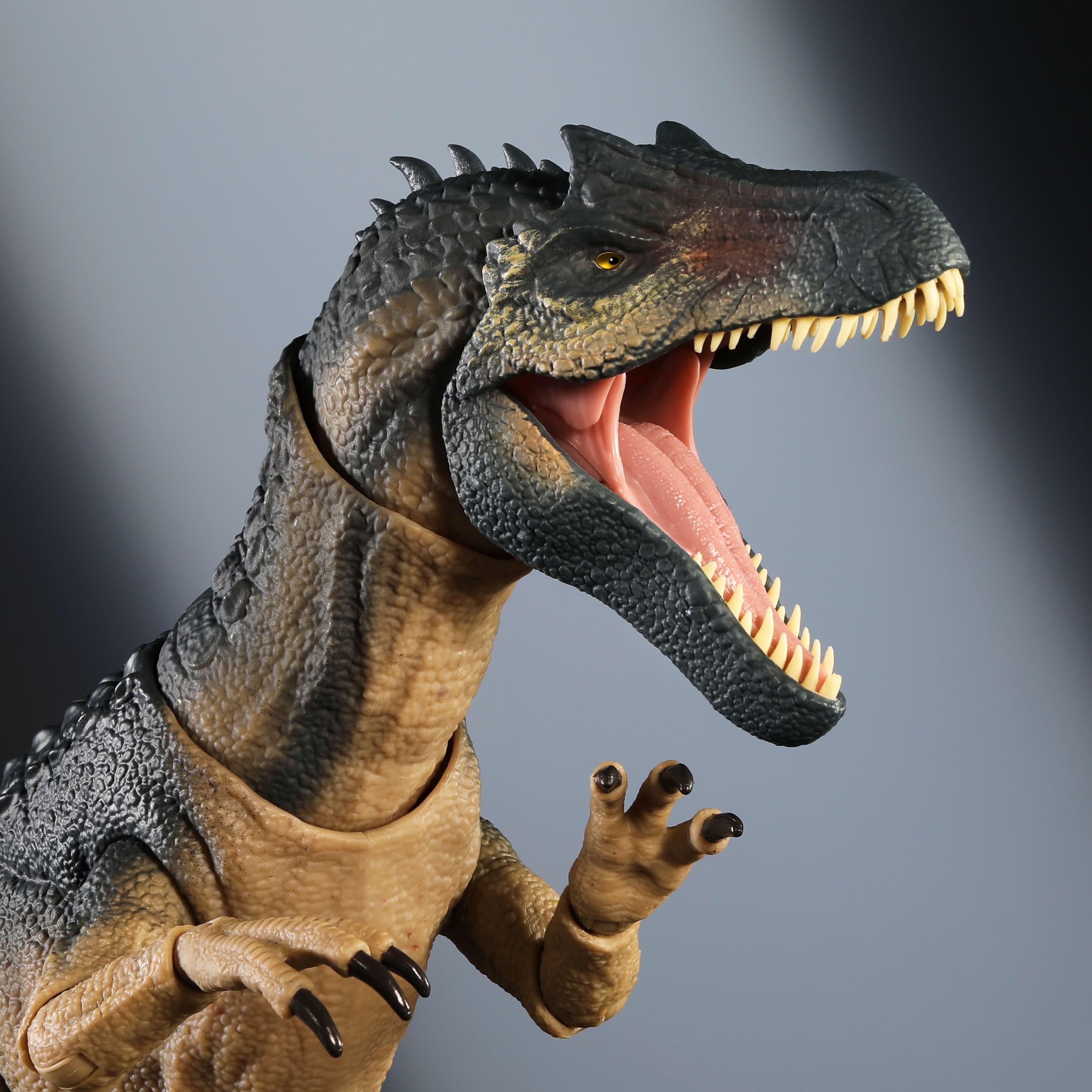 Produktbild Jurassic World Hammond Collection Allosaurus Dinosaurier-Actionfigur mit Glasaugen, verdrahtetem Schwanz 2 von 6
