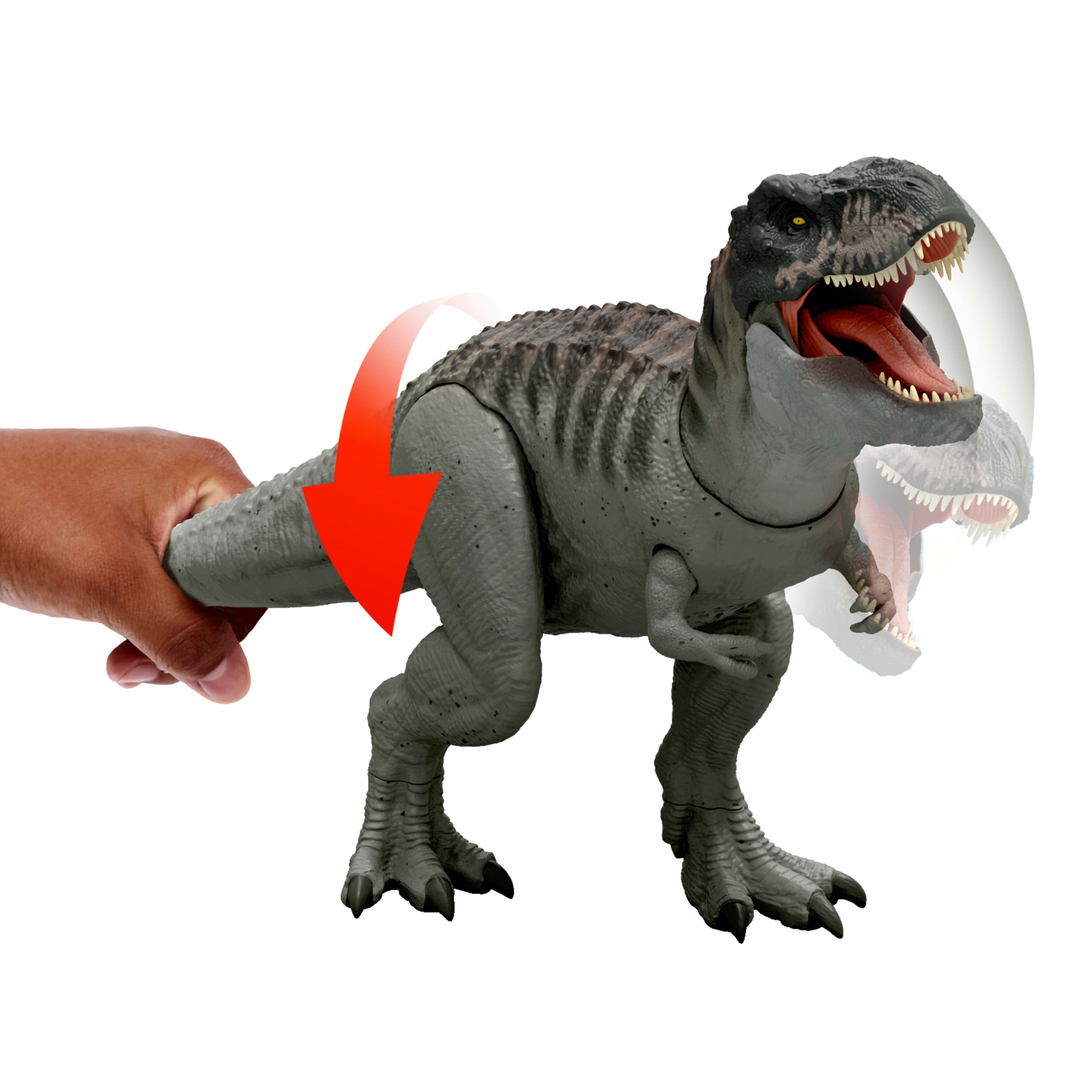 Produktbild Jurassic World Rebirth Power Devour Tyrannosaurus Rex-Dinosaurierfigur, Dauer-Beiß-Attacke, Lichter und Geräusche 3 von 6