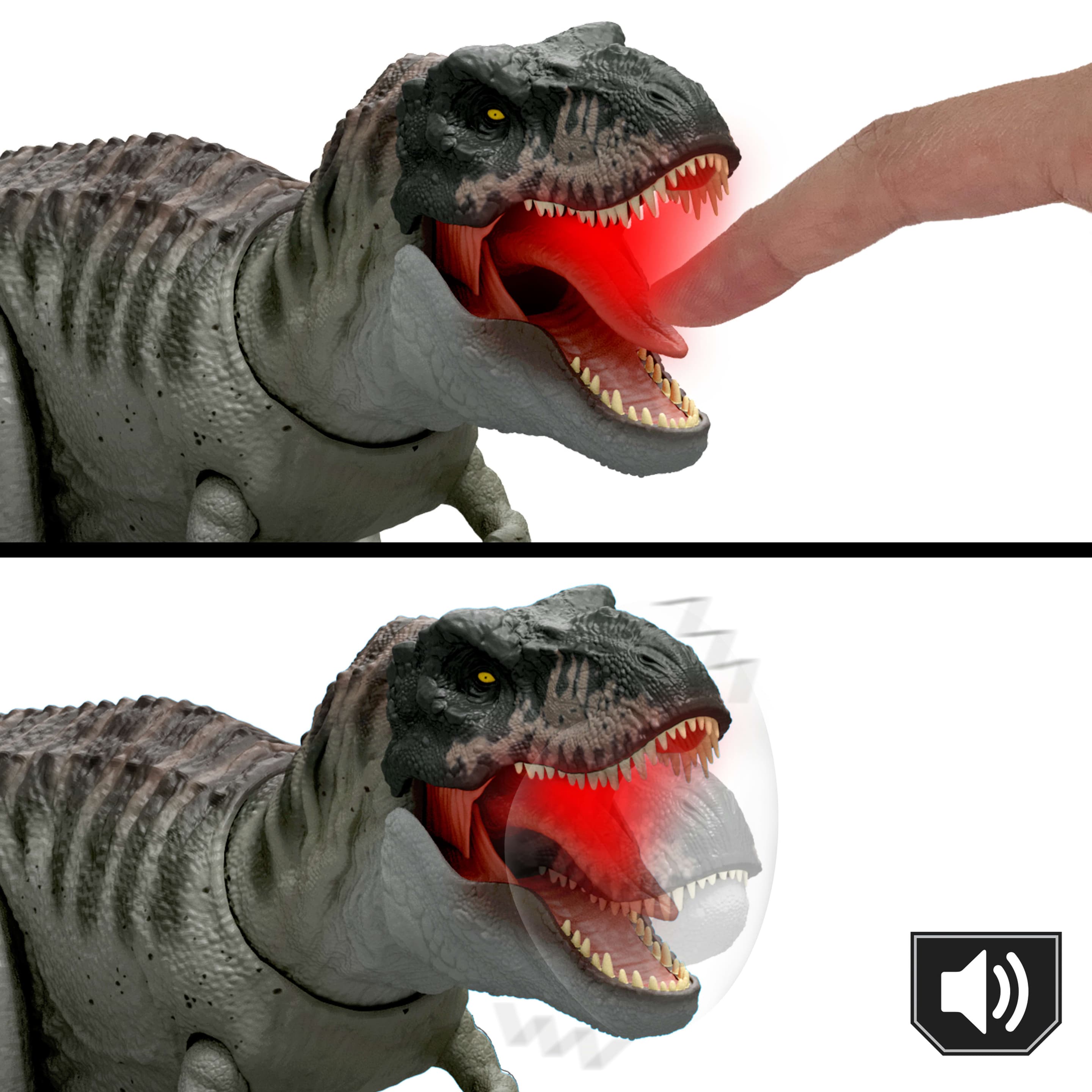 Produktbild Jurassic World Rebirth Power Devour Tyrannosaurus Rex-Dinosaurierfigur, Dauer-Beiß-Attacke, Lichter und Geräusche 2 von 6