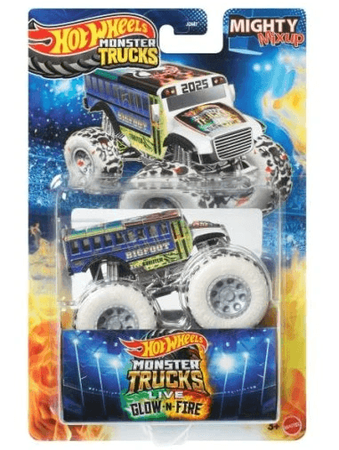 Hot Wheels Monster Trucks Mighty Mixup – Glow & Fire Edition