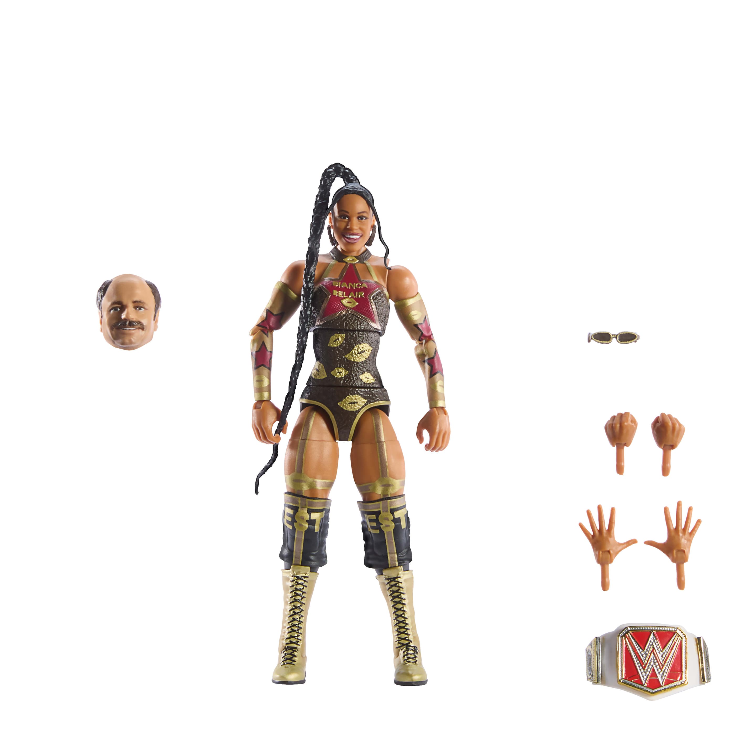 WWE Elite Collection Premium Live-Event Bianca Belair Actionfigur-Set, WrestleMania-Sammelfigur