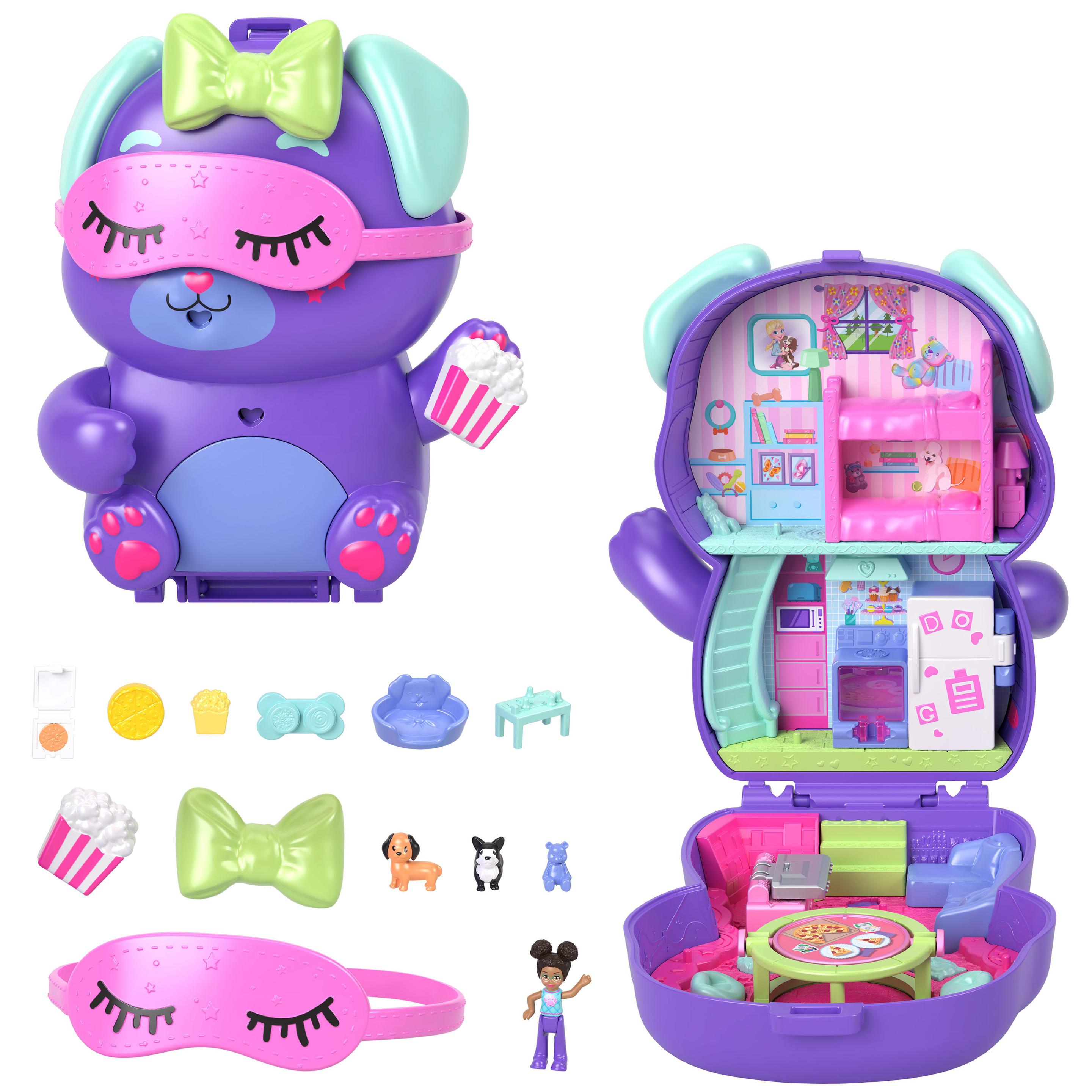 Polly Pocket Übernachtungsparty-Welpe Schatulle