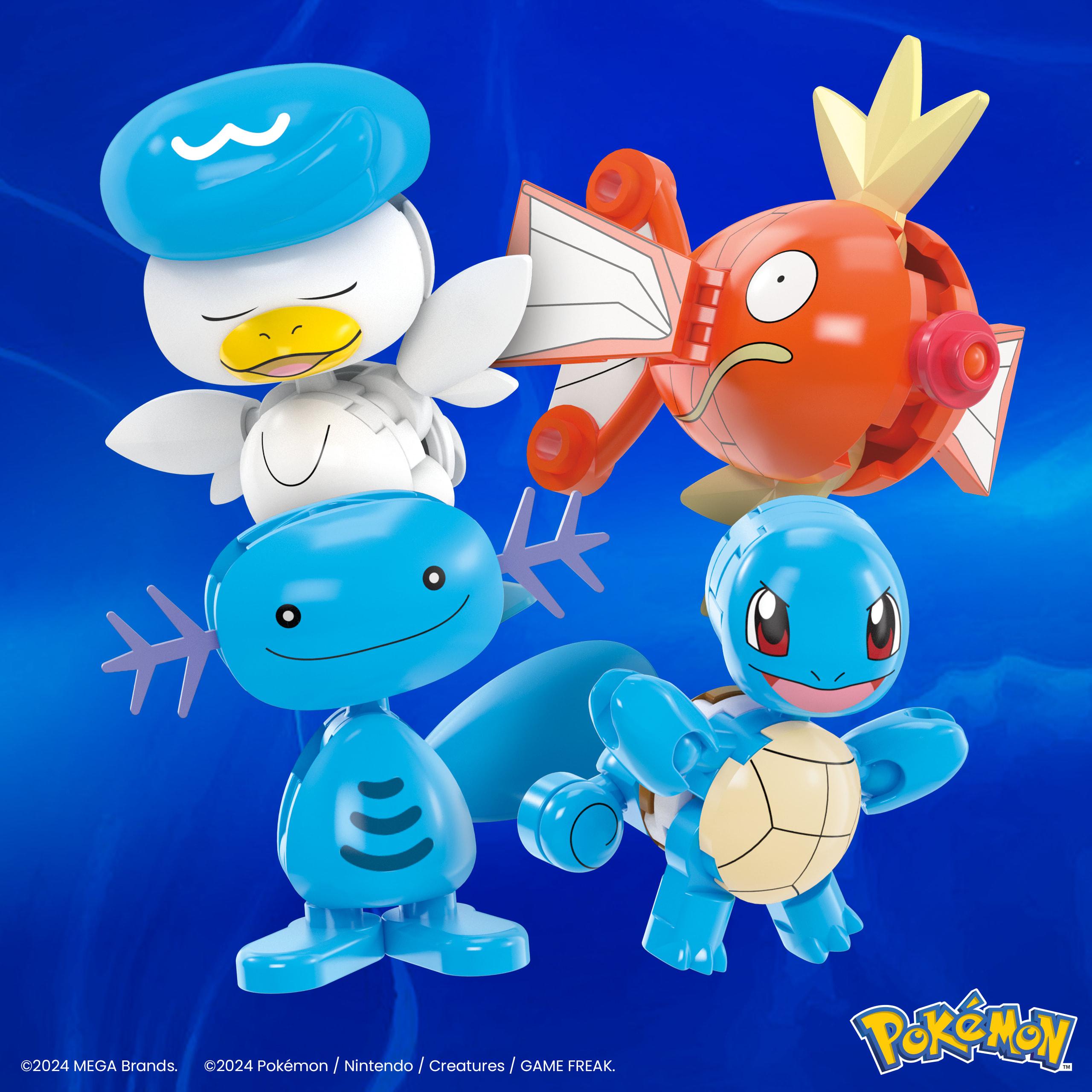 Produktbild MEGA Pokémon Wasser-Typ Trainerteam Bauspielzeug-Set mit 2 Actionfiguren (79 Teile) für Kinder 3 von 6