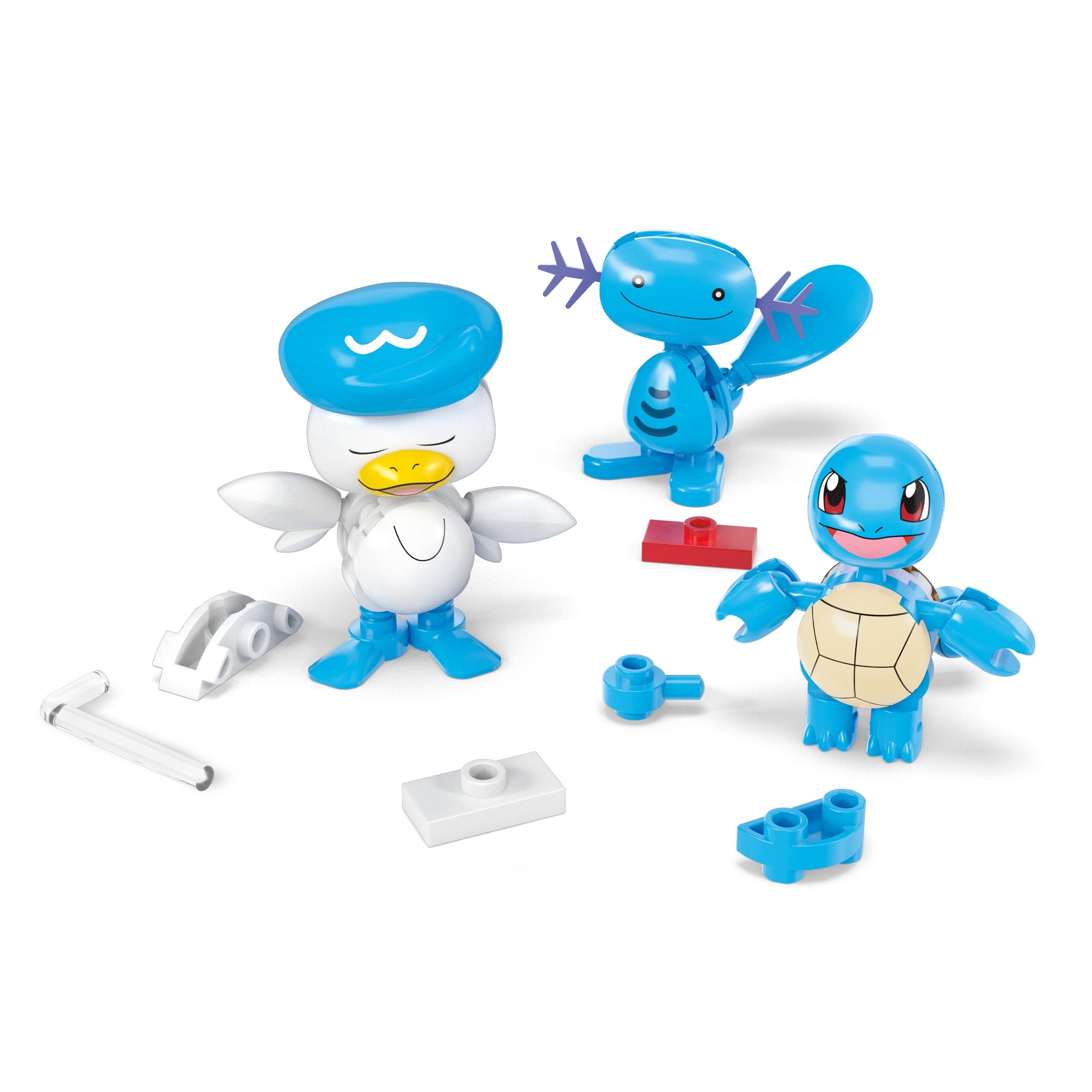 Produktbild MEGA Pokémon Wasser-Typ Trainerteam Bauspielzeug-Set mit 2 Actionfiguren (79 Teile) für Kinder 4 von 6