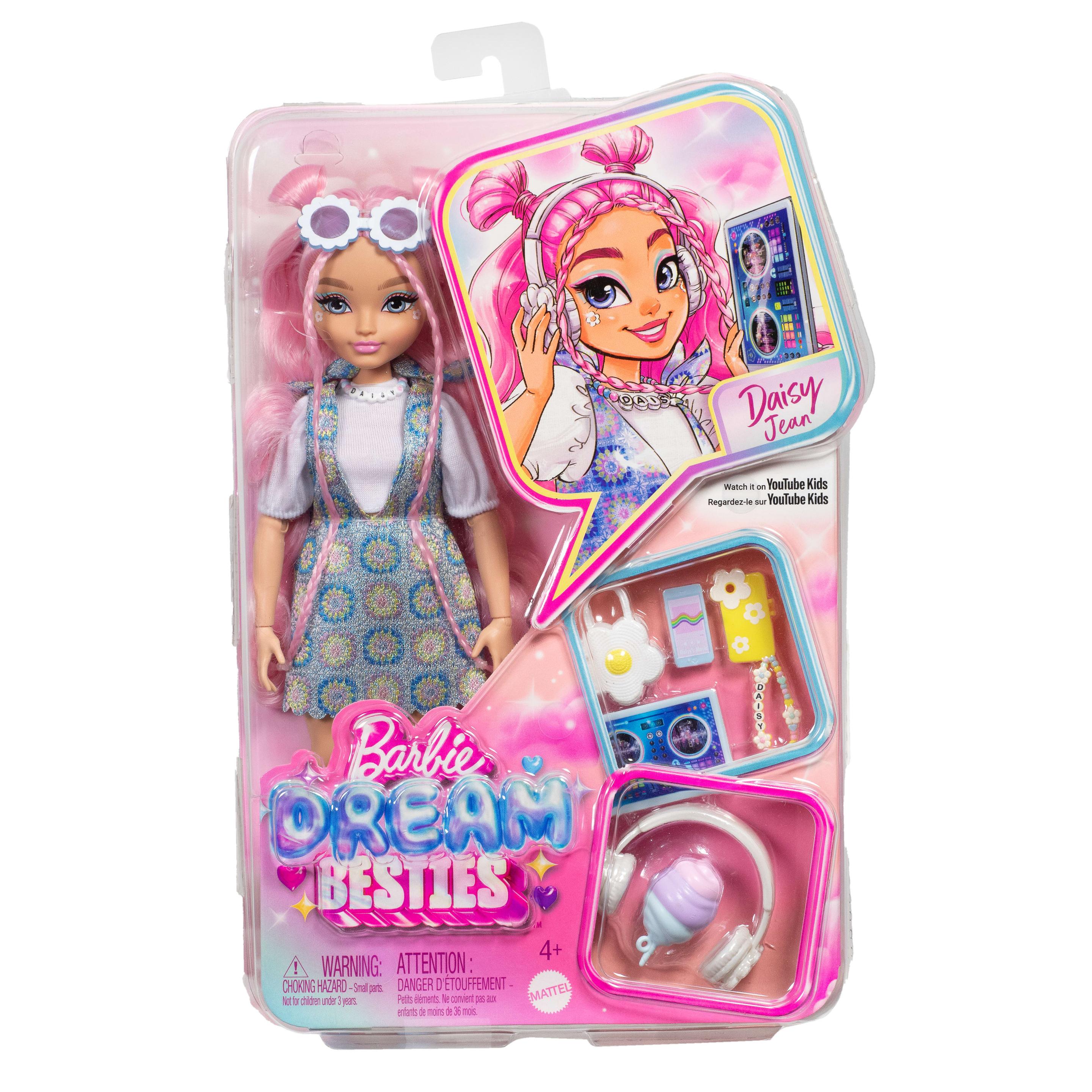 Produktbild Barbie Dream Besties Daisy Jean-Modepuppe mit 9 Zubehörteilen zum Thema DJ und Musik 4 von 4