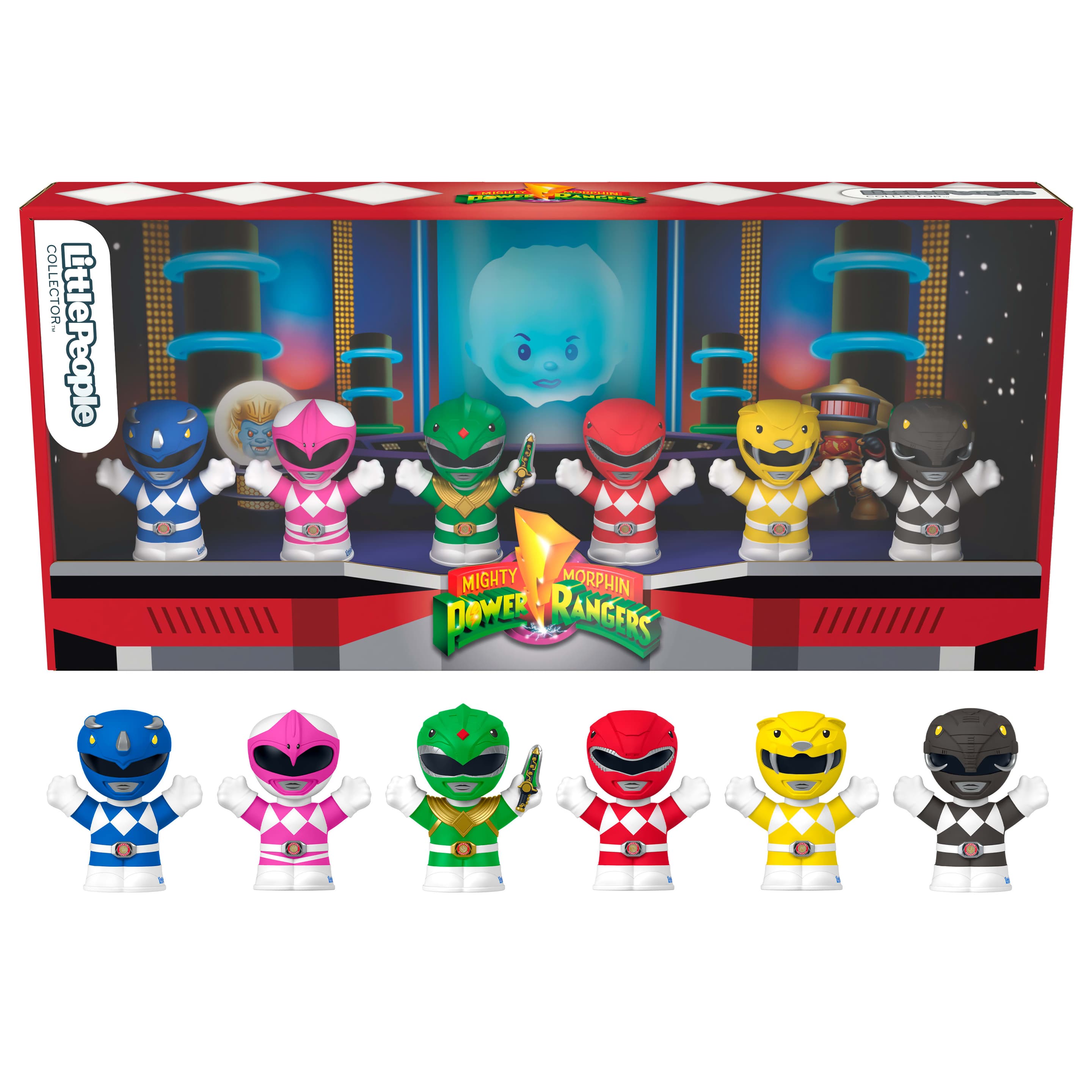 Little People Collector Power Rangers Sonderausgabeset für Erwachsene und Fans, 6 Figuren