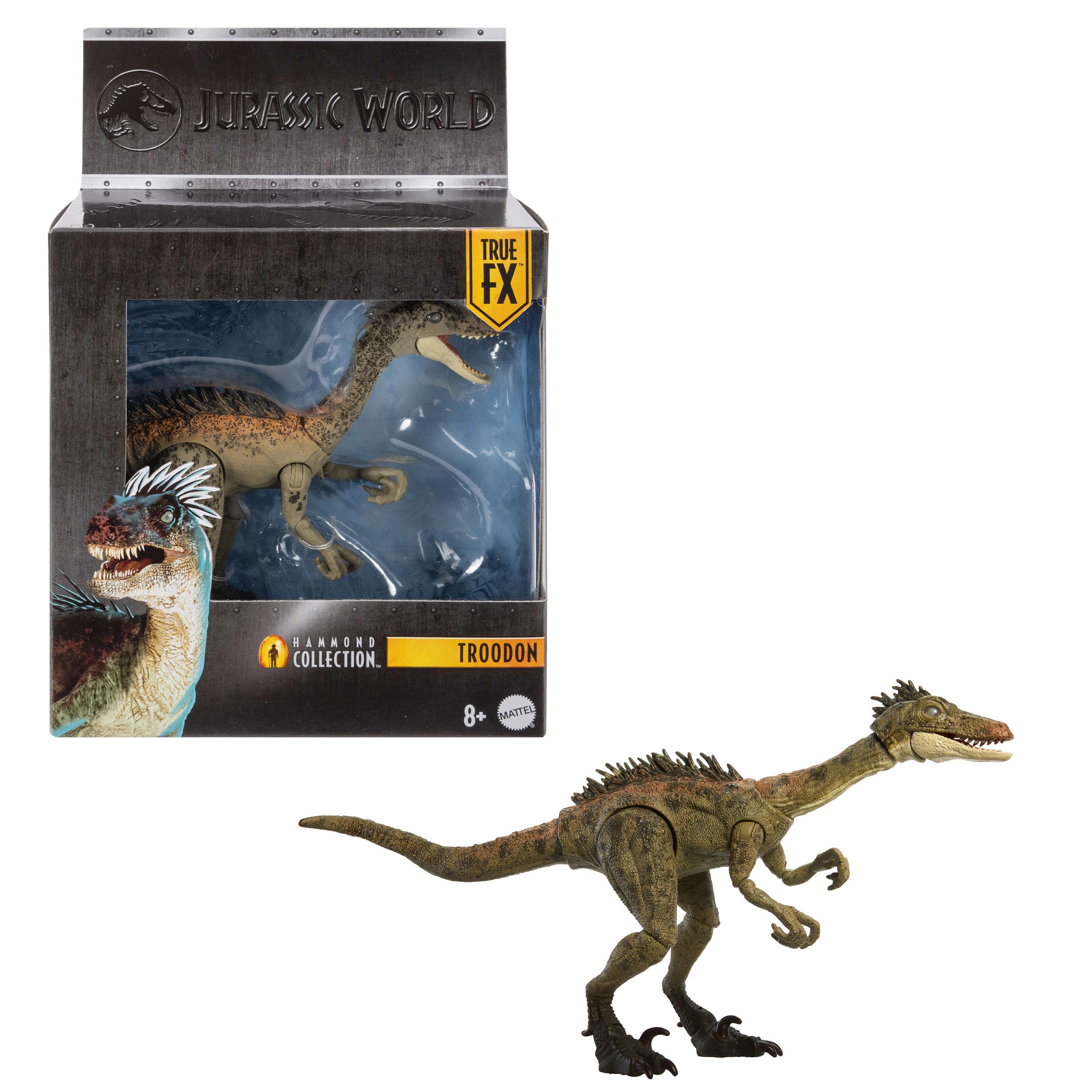 Jurassic World Hammond Collection Troodon Dinosaurier-Actionfigur mit 14 Bewegungspunkten