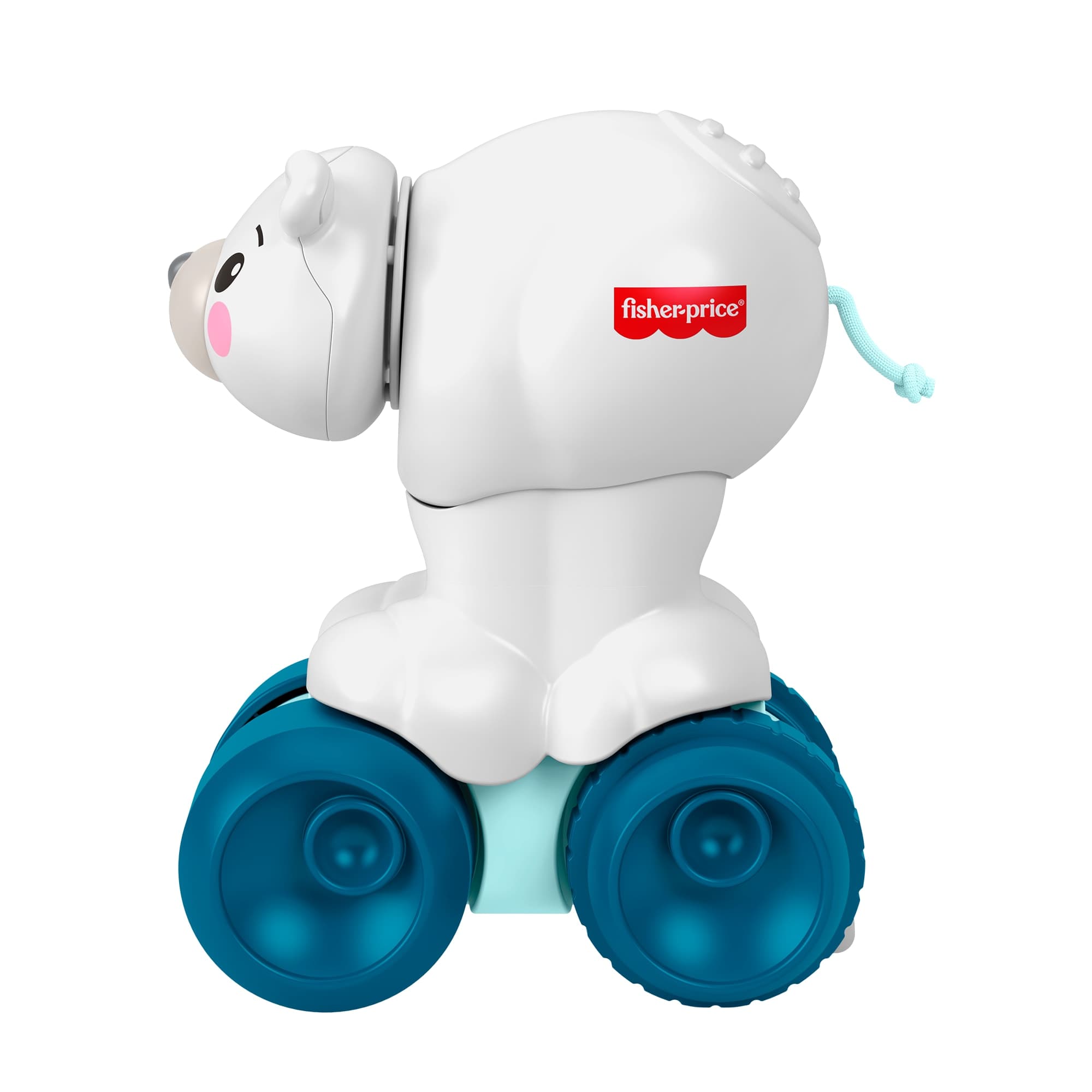 Produktbild Fisher-Price Eisbär zum Hinterherkrabbeln, Aktivitätskrabbelspielzeug für Babys mit sensorischen Details 5 von 6
