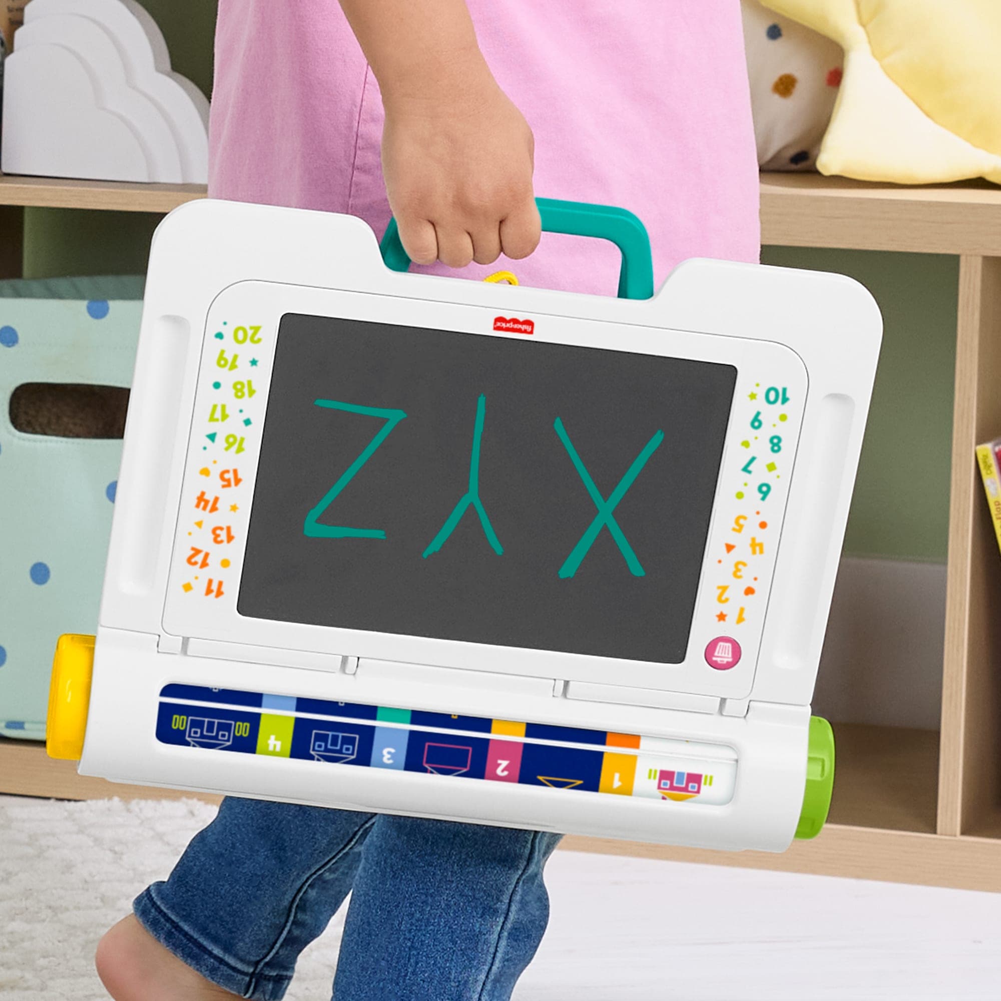Produktbild Fisher-Price Lern- und Zeichenbrett, Schreiben und Zeichnen ohne Verwischen Tablet mit LCD-Bildschirm für Kinder 2 von 6