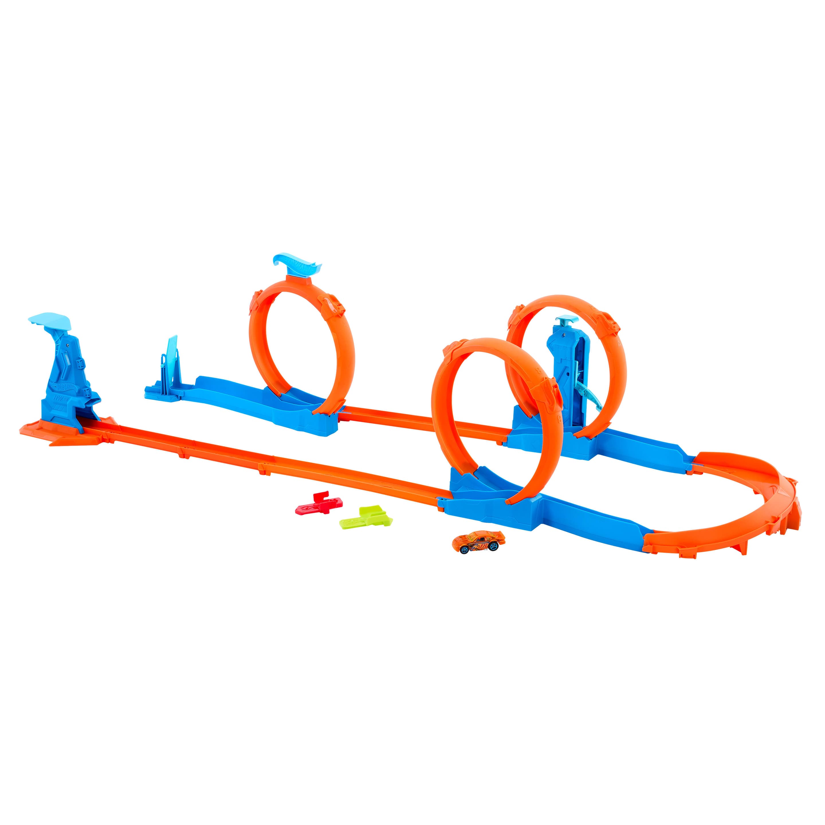 Produktbild Hot Wheels Track Creator Dreifach-Looping-Pack und Spielzeugauto im Maßstab 1:64, Trackbauset 5 von 5