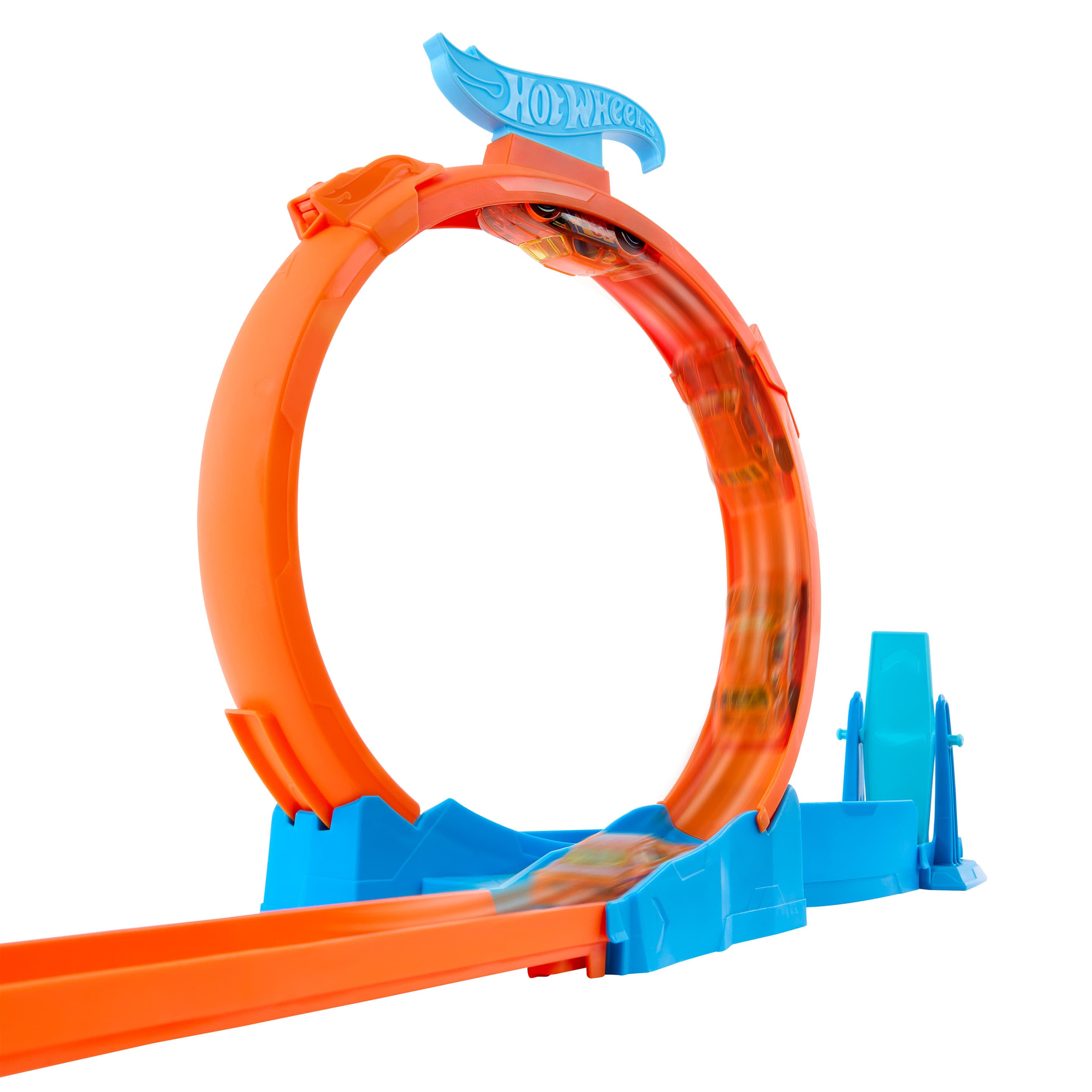 Produktbild Hot Wheels Track Creator Dreifach-Looping-Pack und Spielzeugauto im Maßstab 1:64, Trackbauset 2 von 5