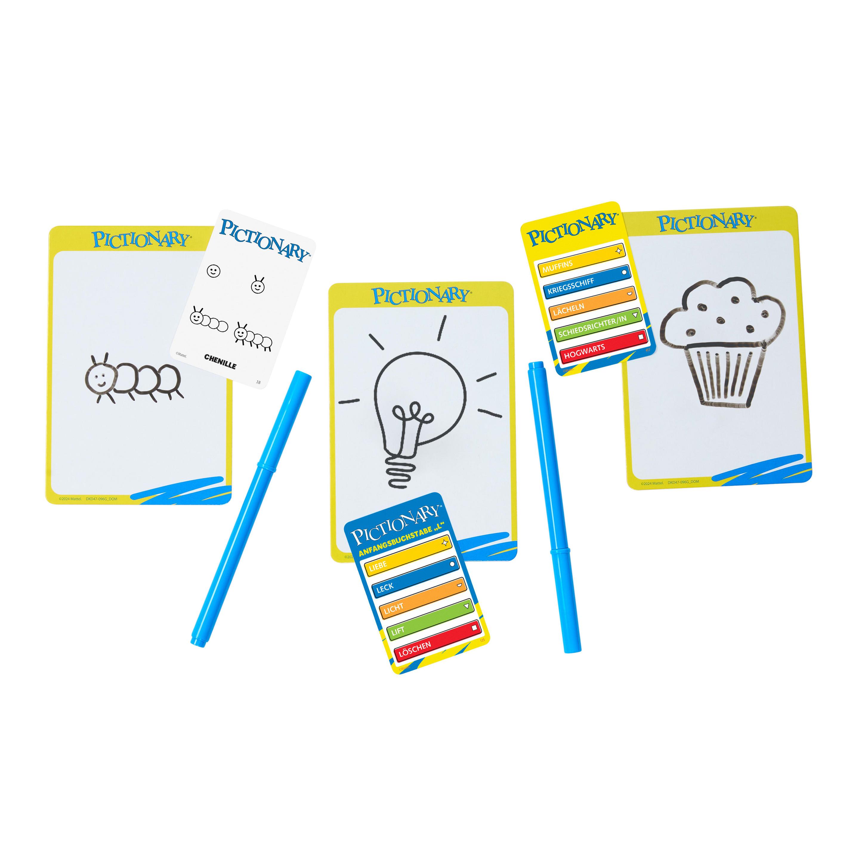 Produktbild Pictionary Familienbrettspiel für Kinder und Erwachsene und Spieleabende mit abwischbaren Maltafeln und Stiften 5 von 6