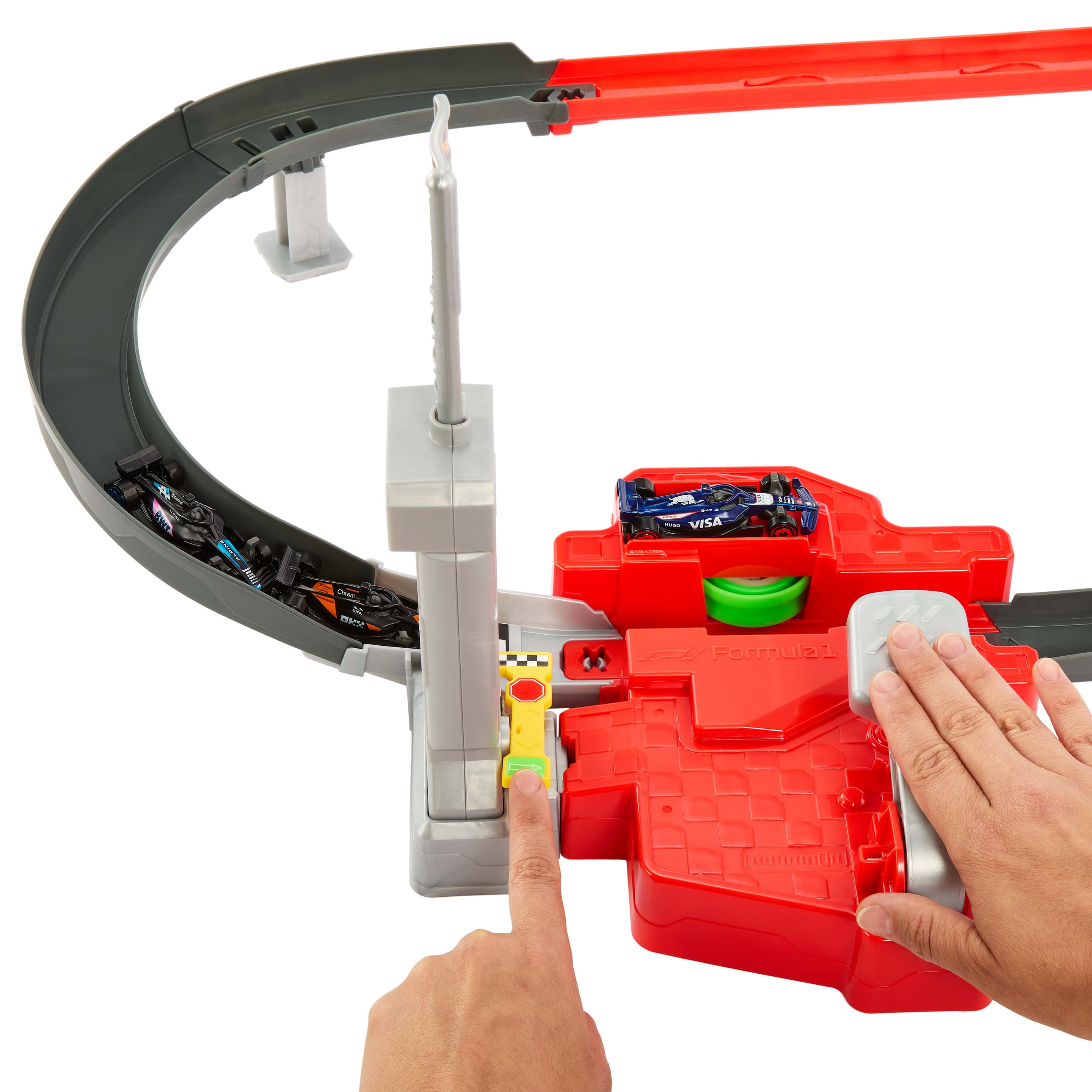 Produktbild Hot Wheels Racing Formel 1® Rennstrecke-Trackset mit 3 Die-Cast Spielzeugautos im Maßstab 1:64 5 von 6