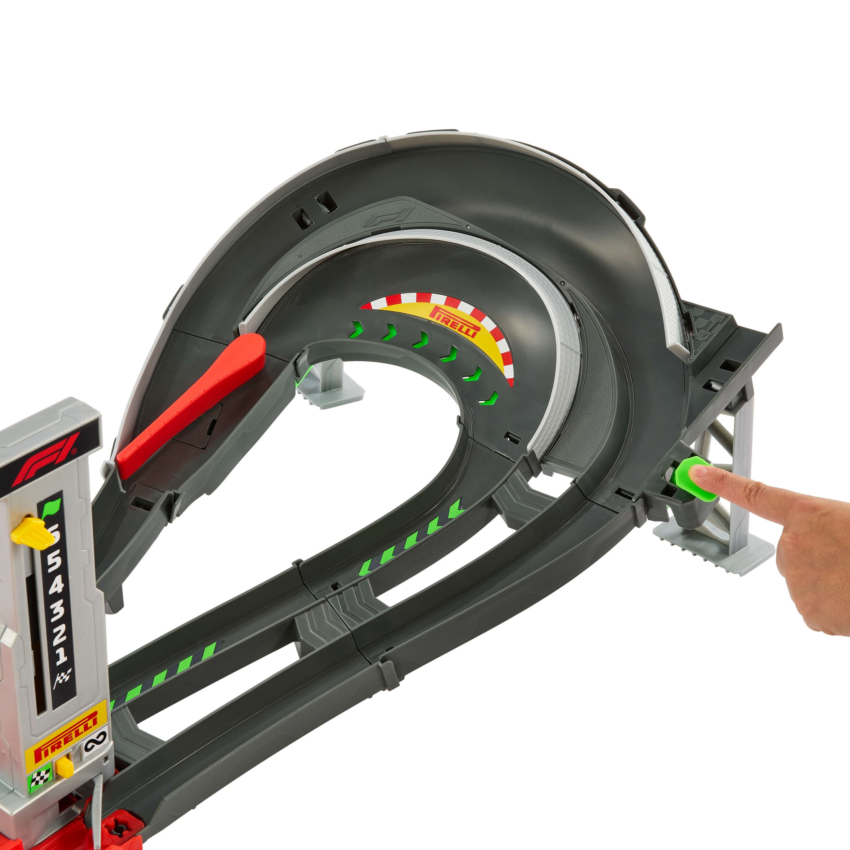 Produktbild Hot Wheels Race Formel 1® Grand Prix-Rennstrecke-Trackset mit 3 Die-Cast-Spielzeugautos im Maßstab 1:64 3 von 6