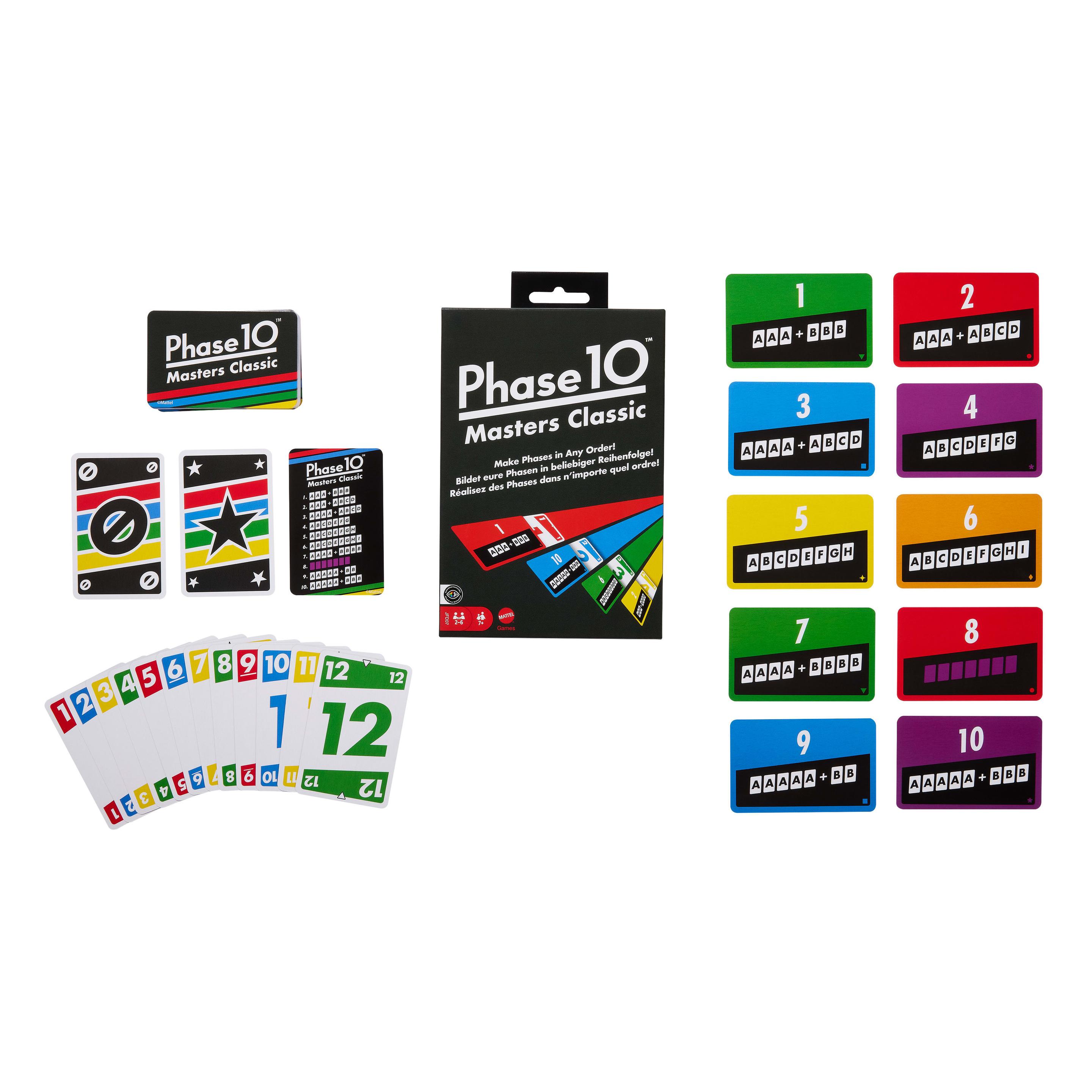 Produktbild Phase 10 Masters Classic Kartenspiel, an Rommé angelehntes Familienspiel für 2 bis 6 Spieler 2 von 6