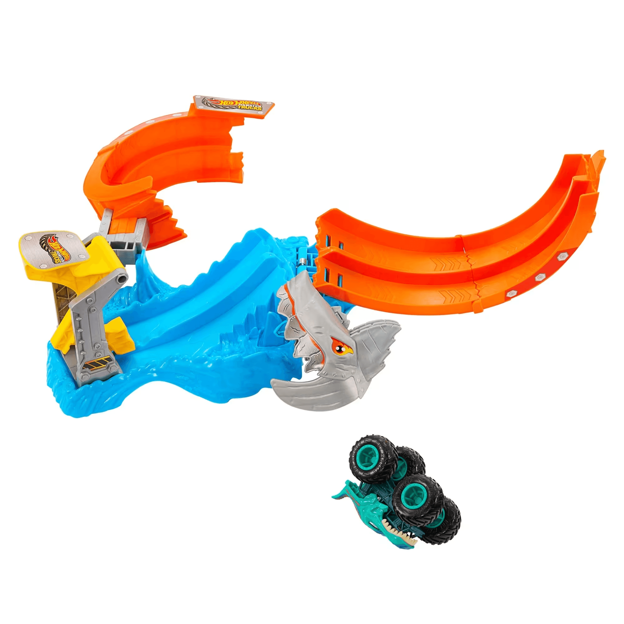 Produktbild Hot Wheels Monster Trucks Corkscrew Shark Smash – Hai-Action mit Looping-Power! 6 von 6