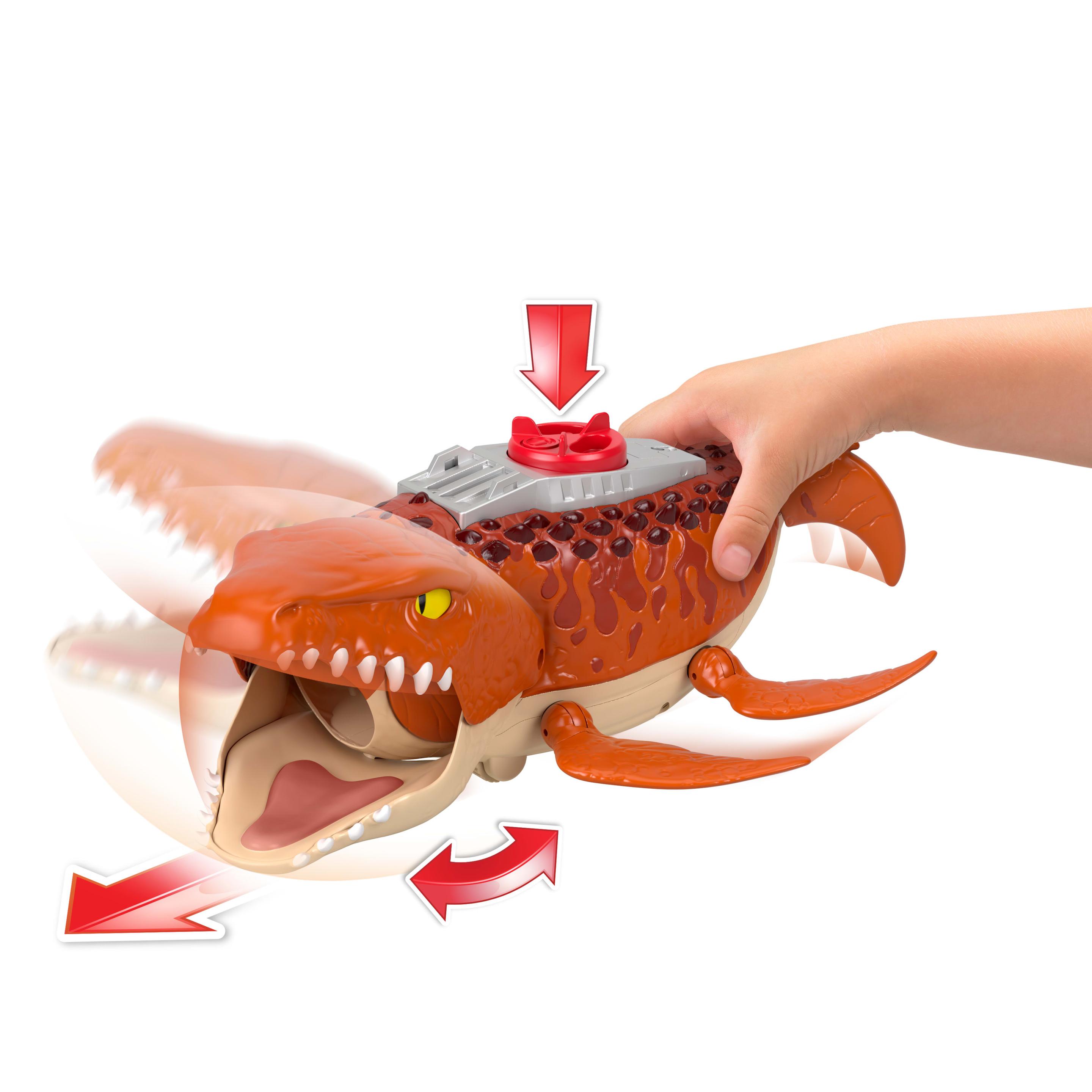 Produktbild Fisher-Price Imaginext Jurassic World: Die Wiedergeburt“ Wasserjäger Schnapp-Mosasaurus Dinosaurier-Spielzeug Spielset 5 von 6