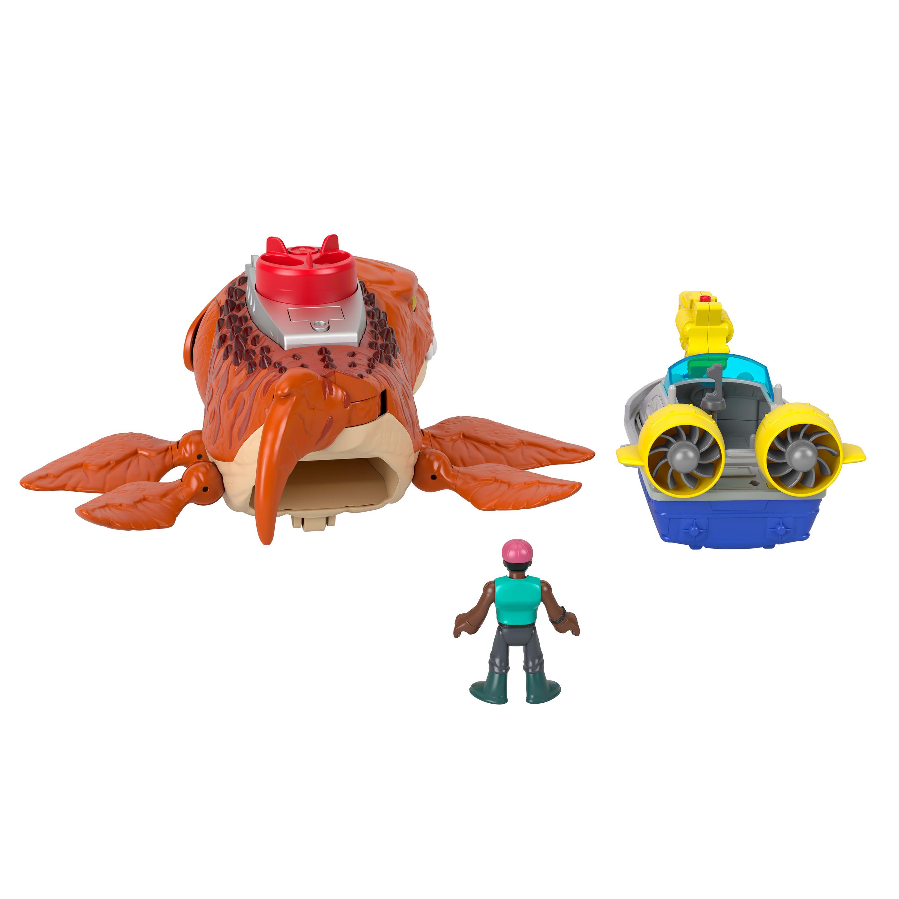 Produktbild Fisher-Price Imaginext Jurassic World: Die Wiedergeburt“ Wasserjäger Schnapp-Mosasaurus Dinosaurier-Spielzeug Spielset 2 von 6