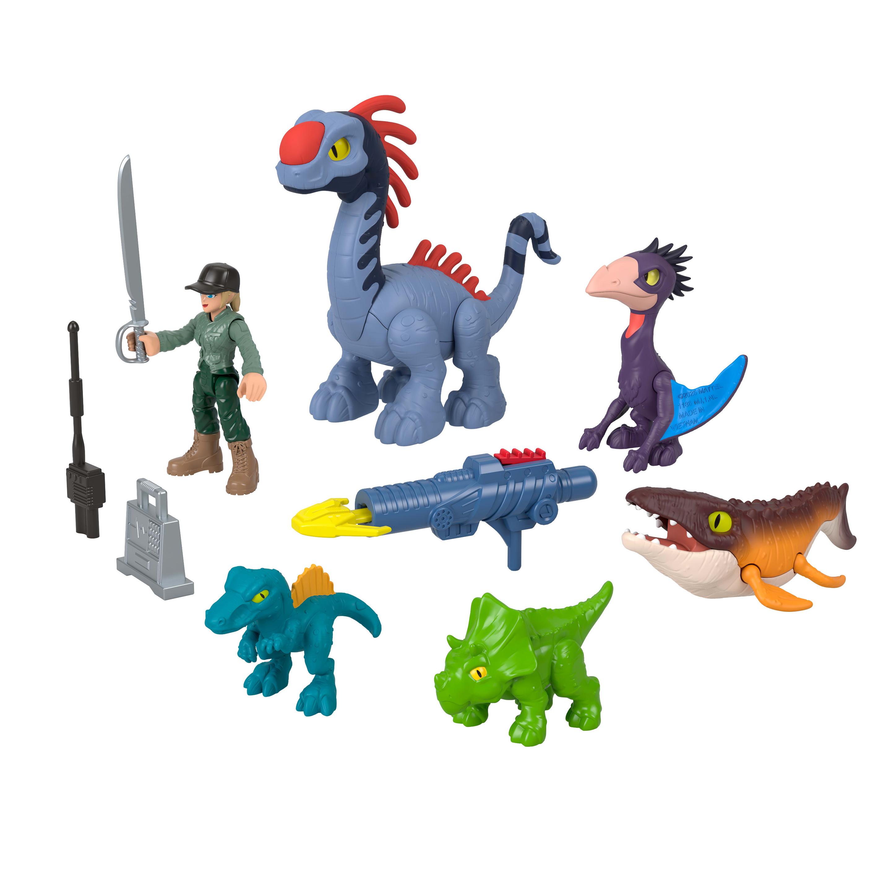 Produktbild Fisher-Price Imaginext Jurassic World: Die Wiedergeburt Set mit 6 Actionfiguren, Starter und Zubehör 4 von 5